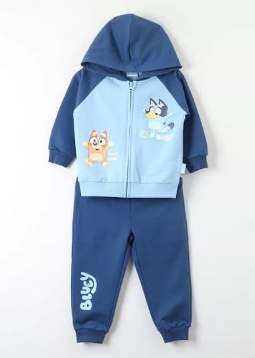 Conjunto Buzo Poleron y Pantalón Talla 3 diseño Bluey-0