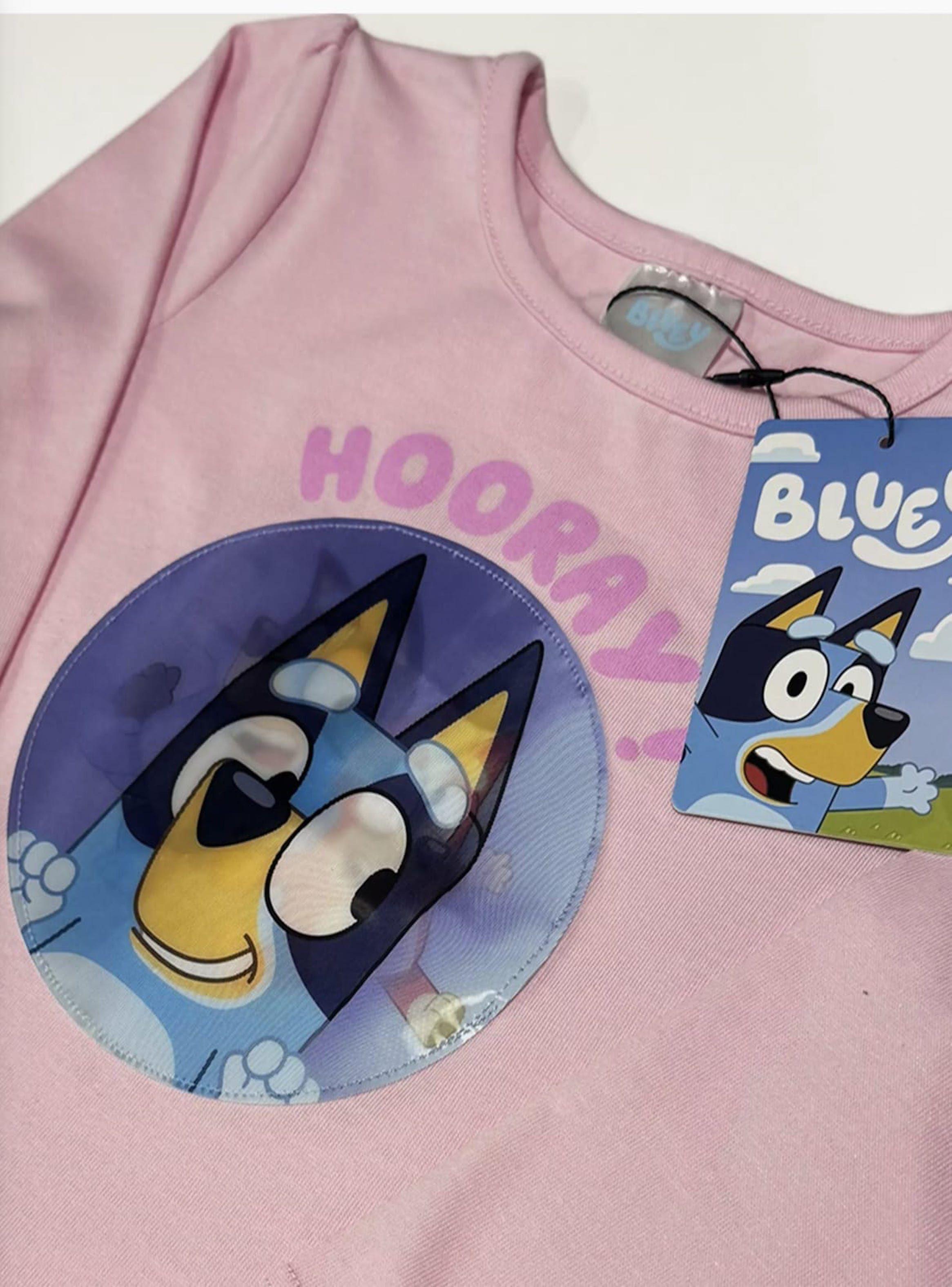 Polera de niña manga larga talla 3 diseño Bluey Bingo Holograma-2