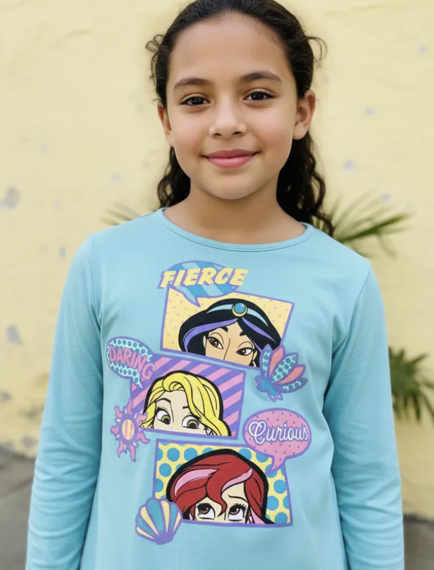 Polera Princesas talla 10 manga larga-3