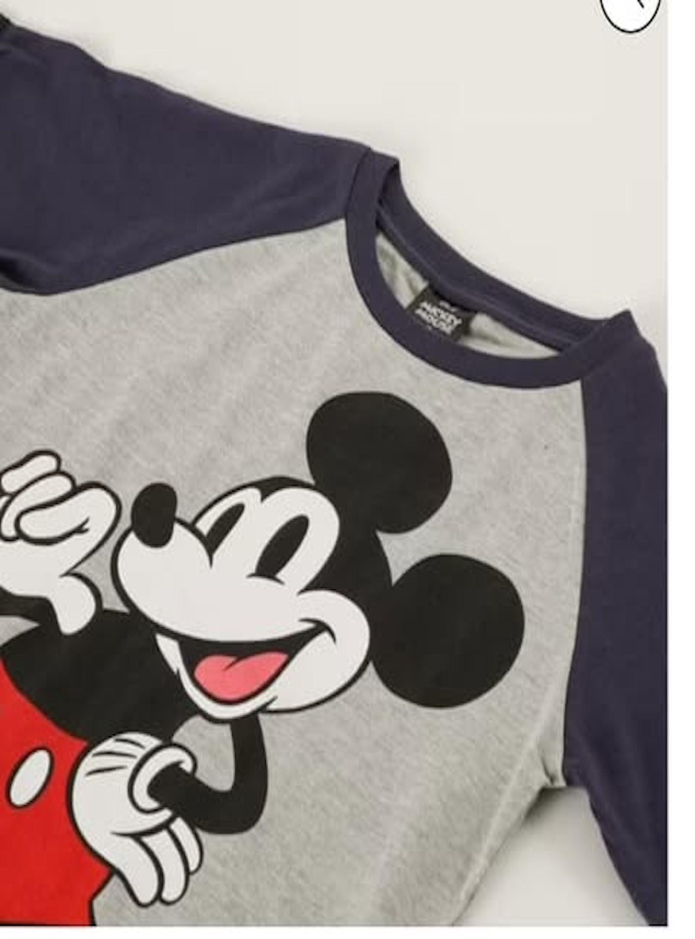 Polera gris con azul Mickey Mouse Talla 8 Disney -2