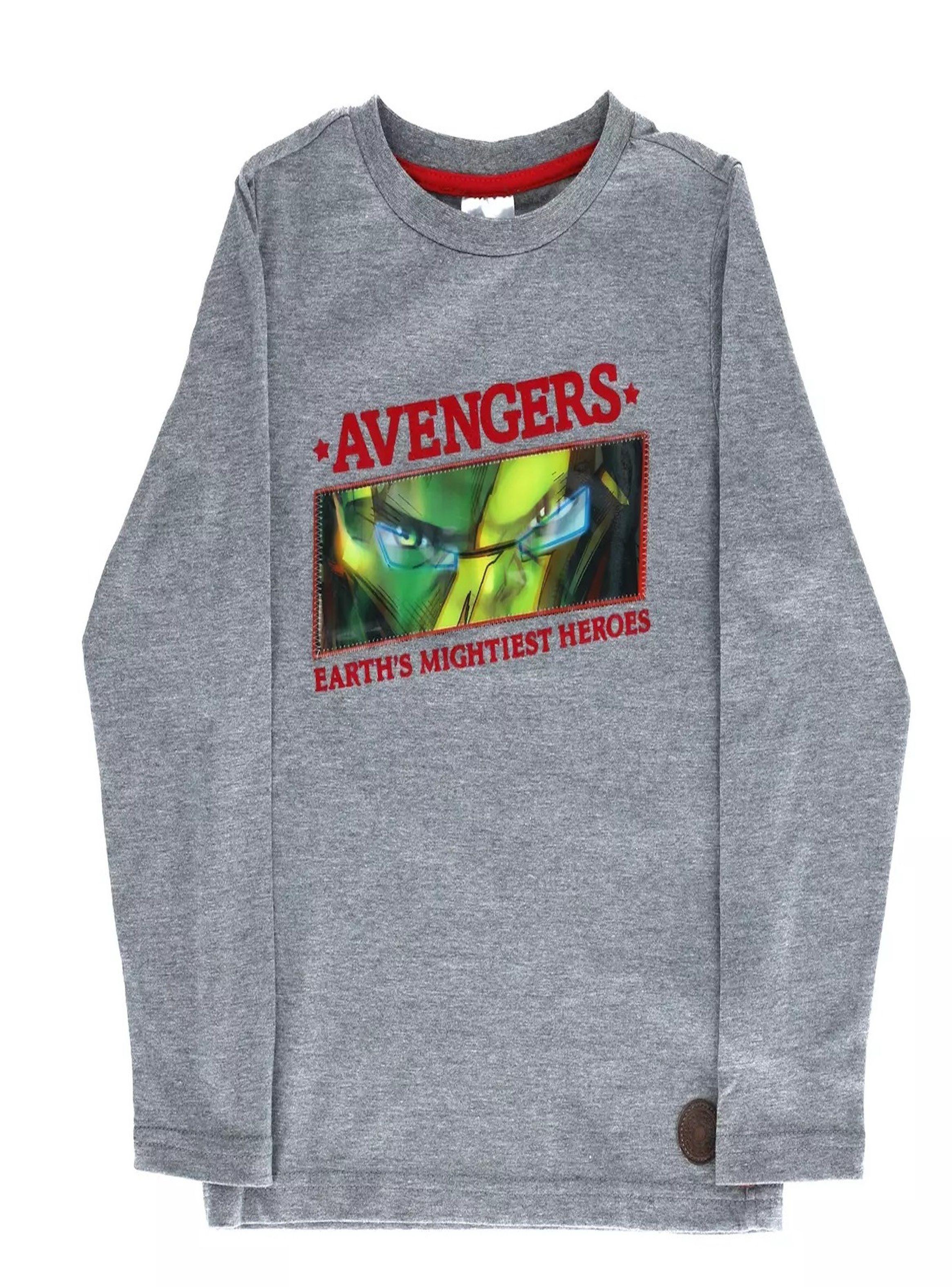 Polera de niño diseño Avengers Holograma Hulk e Iron Man Marvel-0