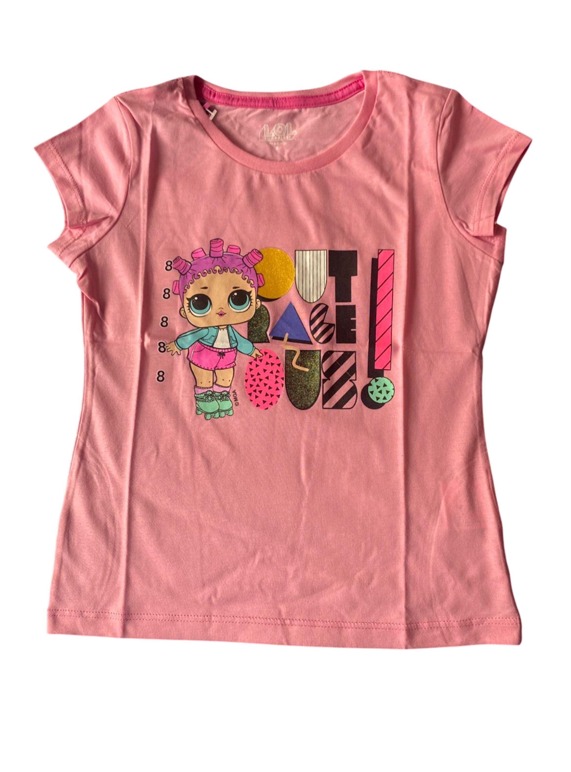 Polera de niña talla 8 diseño LOL Out Race Ous!-0