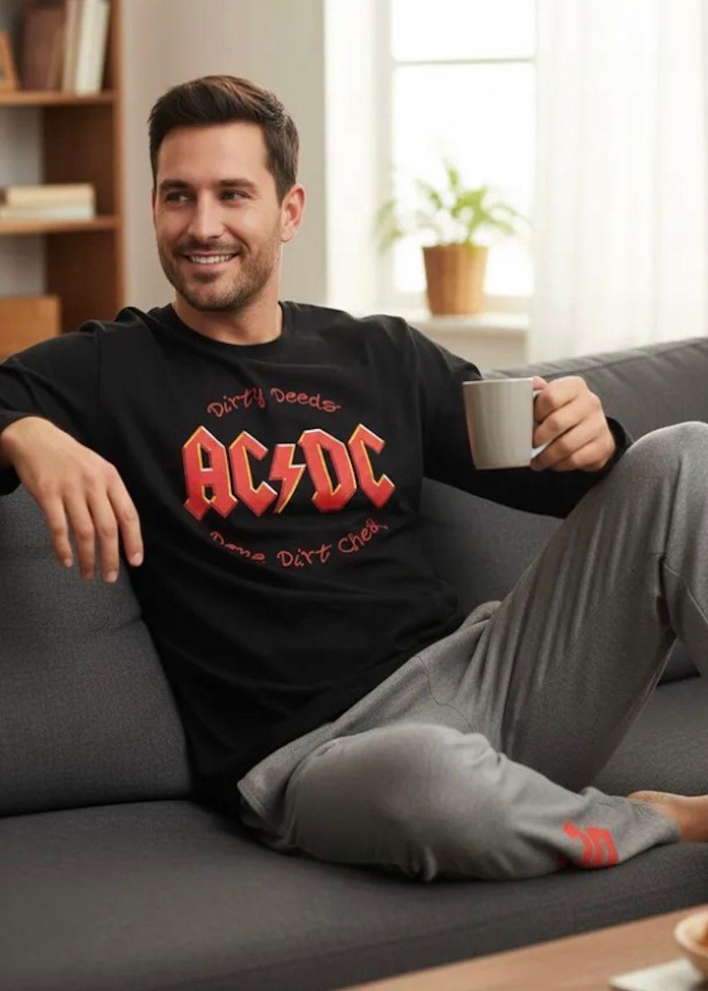 Pijama de hombre diseño AC/DC diferentes tallas-4