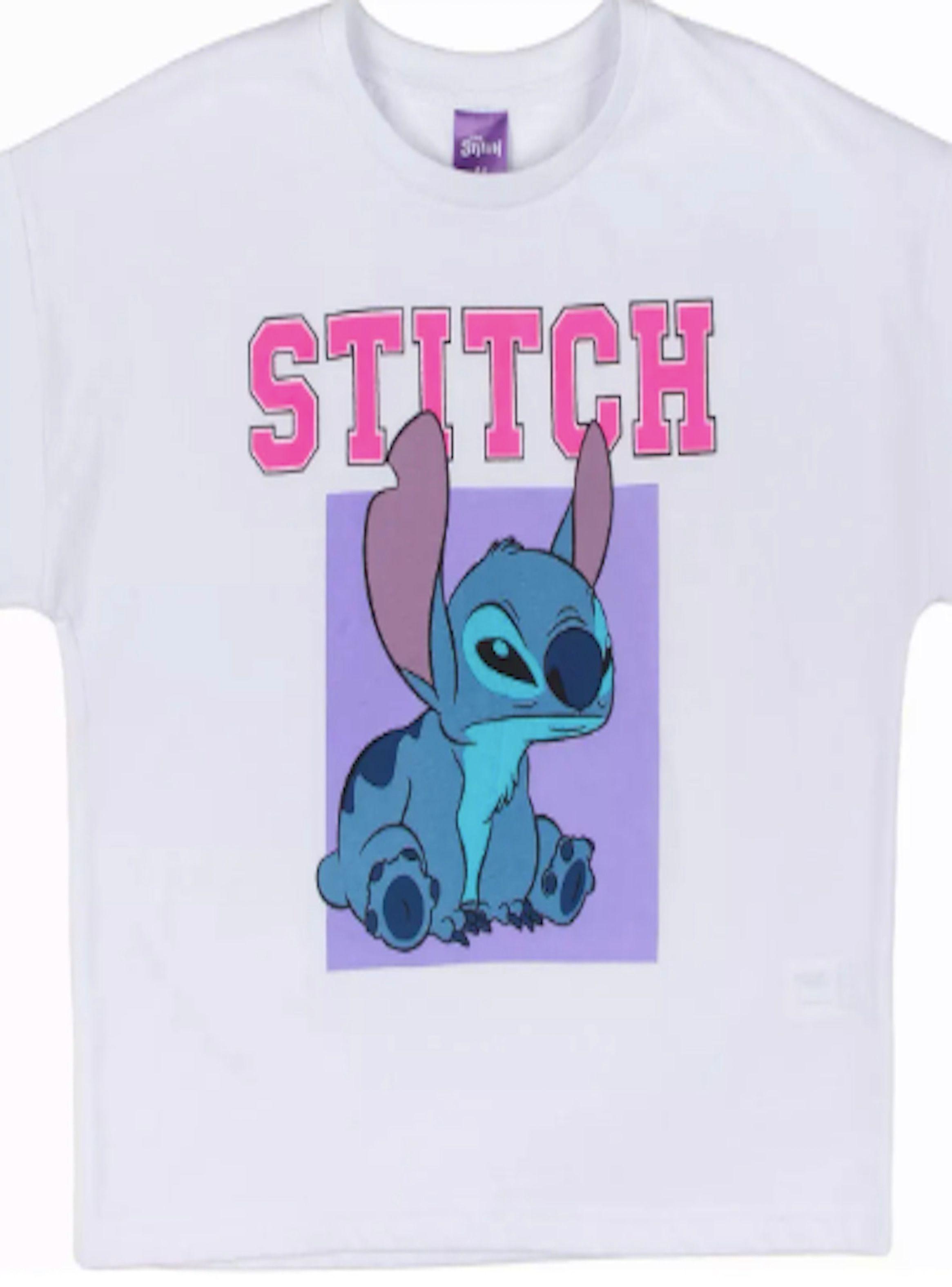 Polera de niña talla 14 diseño Stitch crop top-3