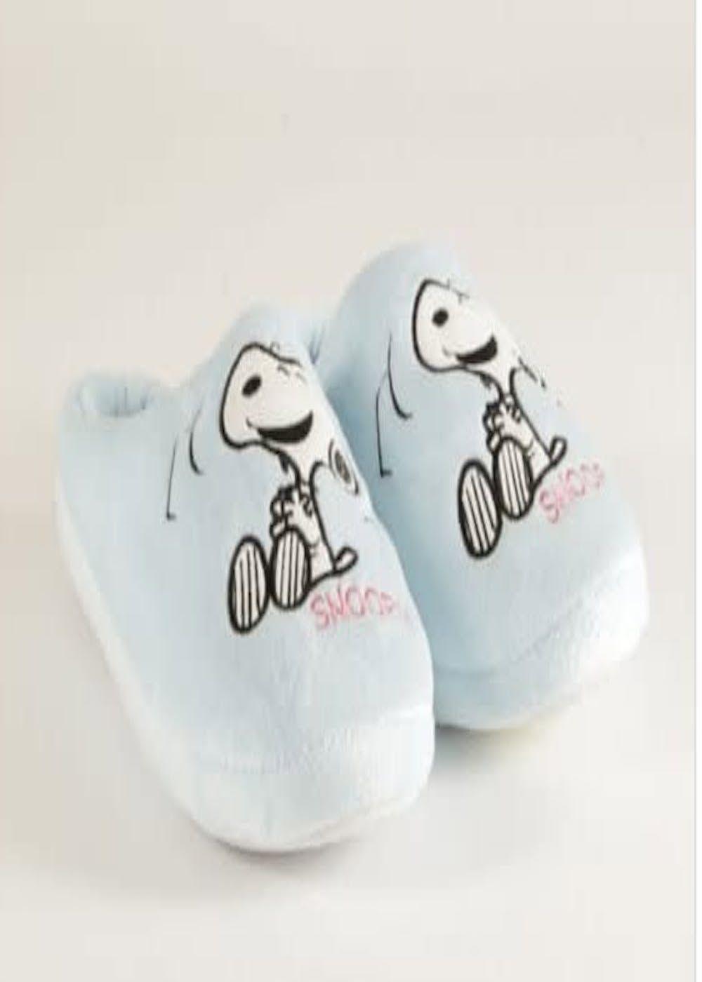 Pantufla Snoopy Celeste-2
