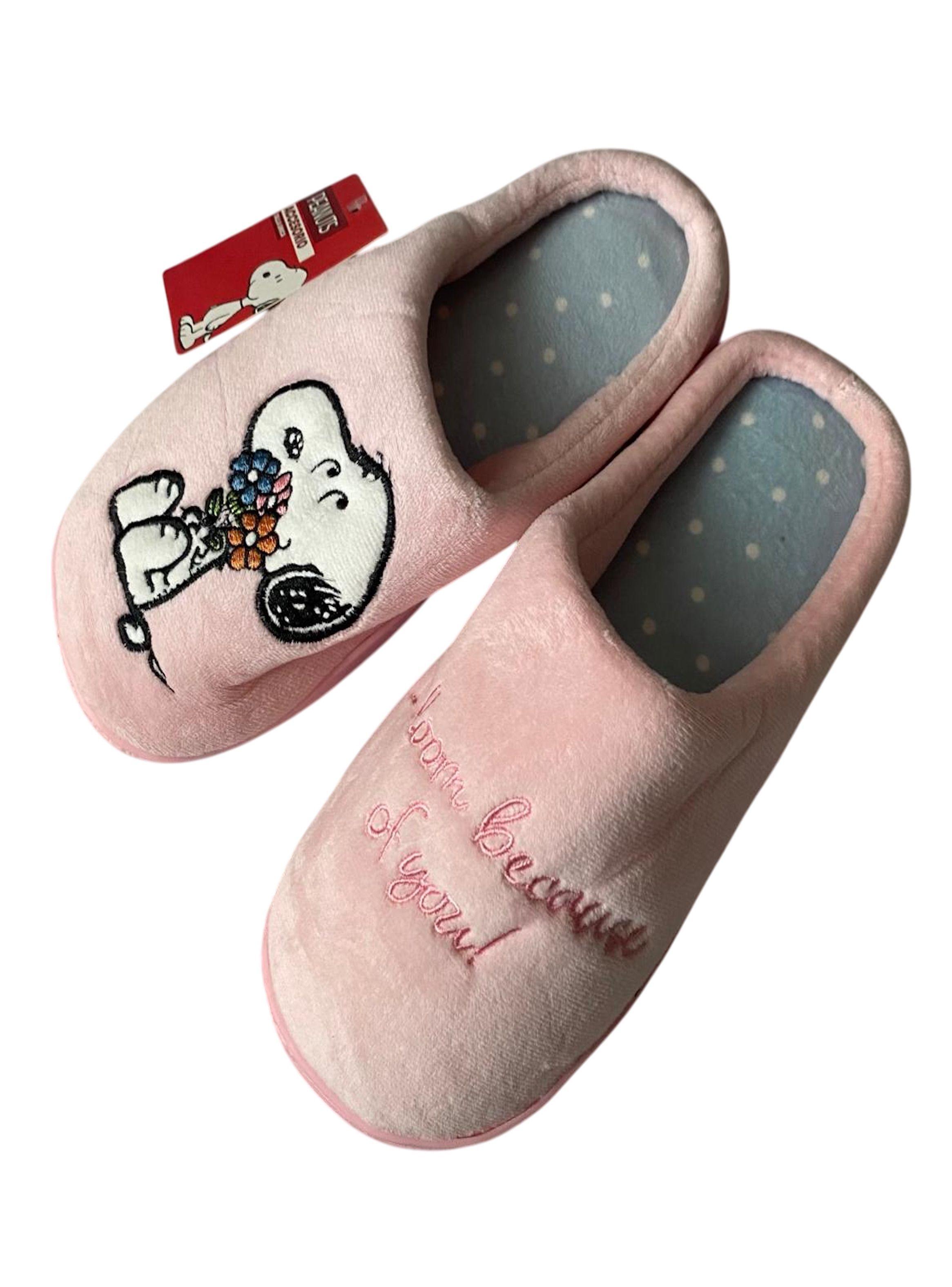 Pantufla Snoopy color Rosado Numero 37/38-1