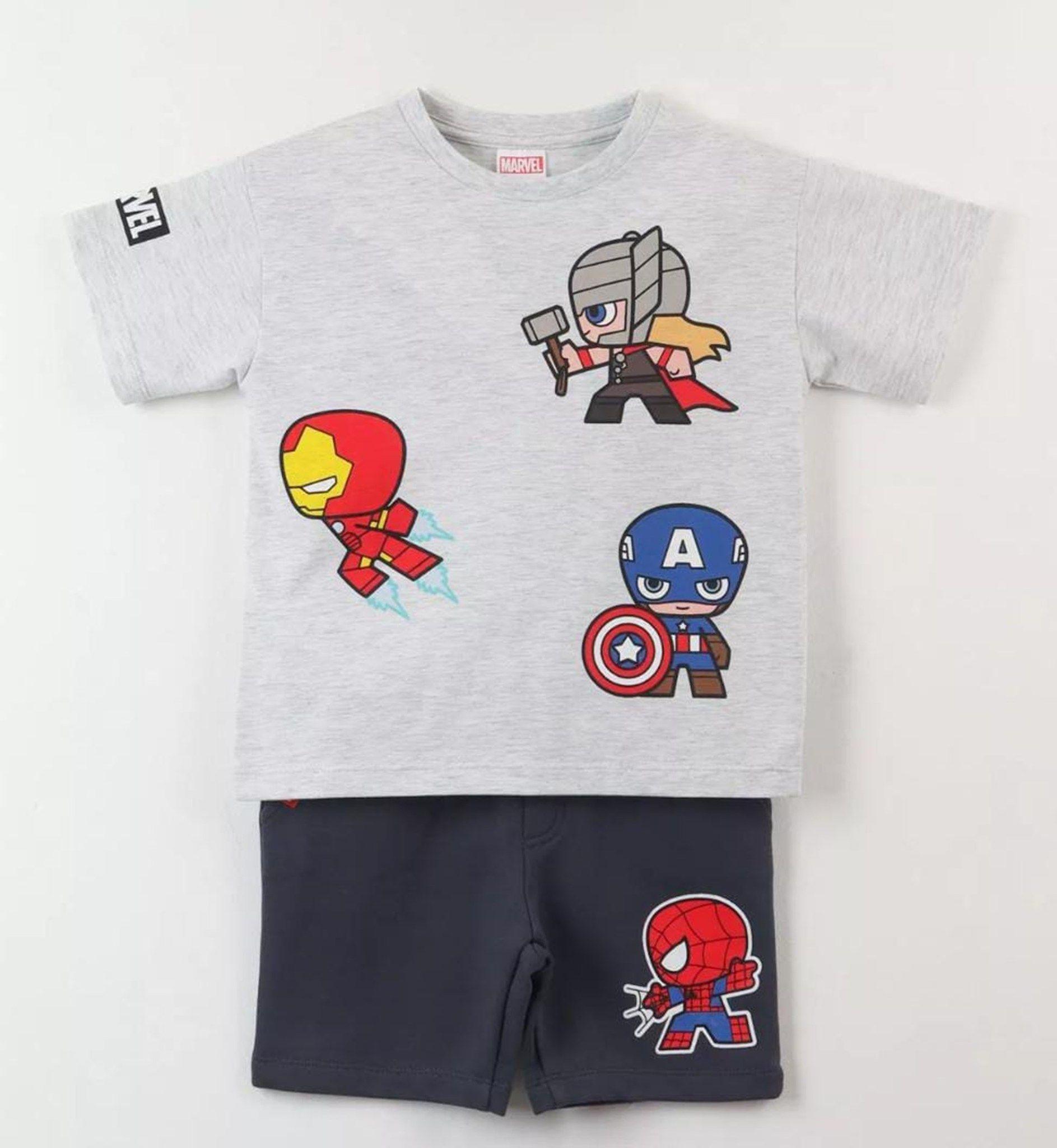 Conjunto polera y short talla 3 diseño Marvel-0