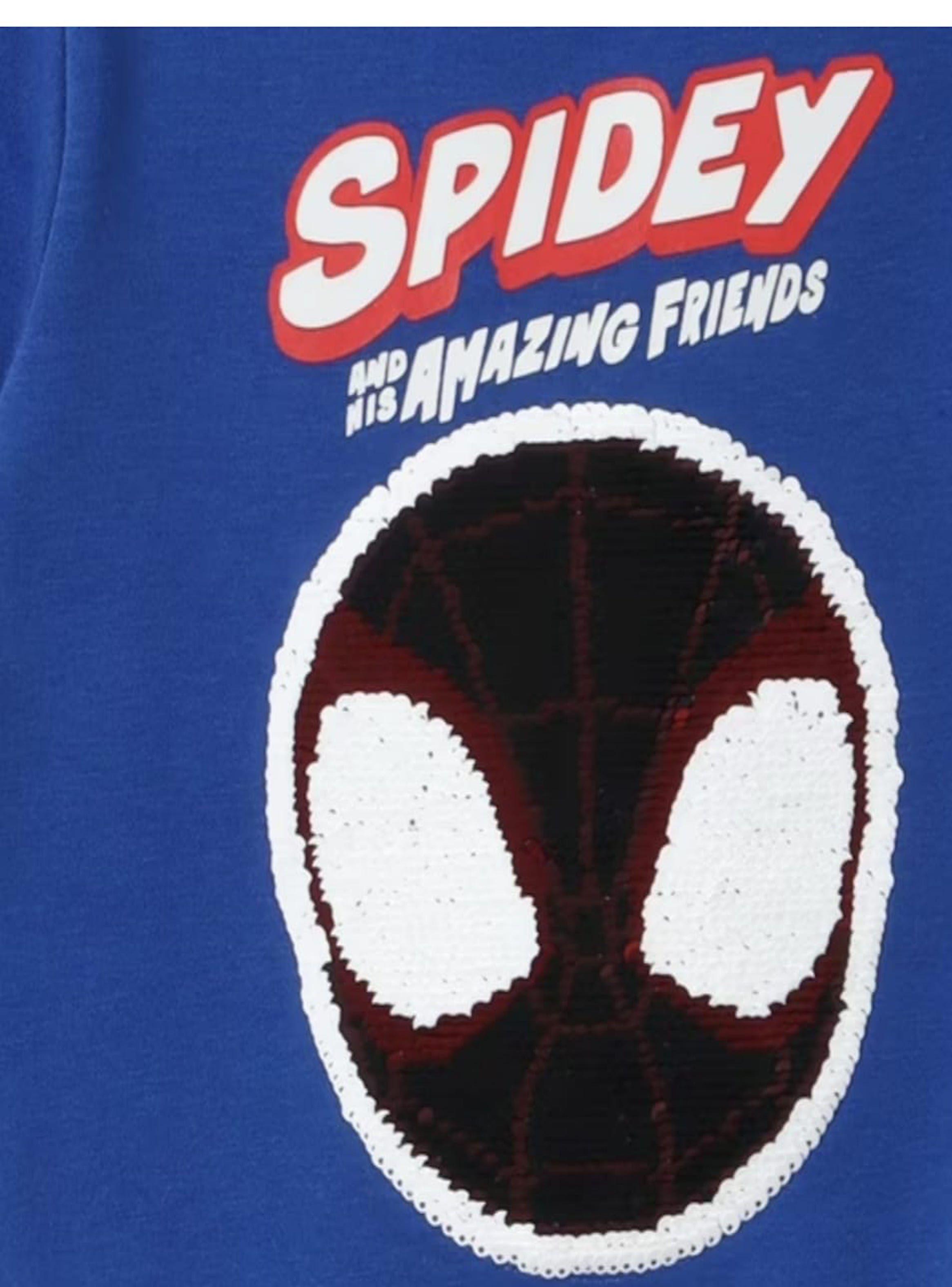 Poleron de niño talla 3 diseño Spiderman con lentejuelas-2