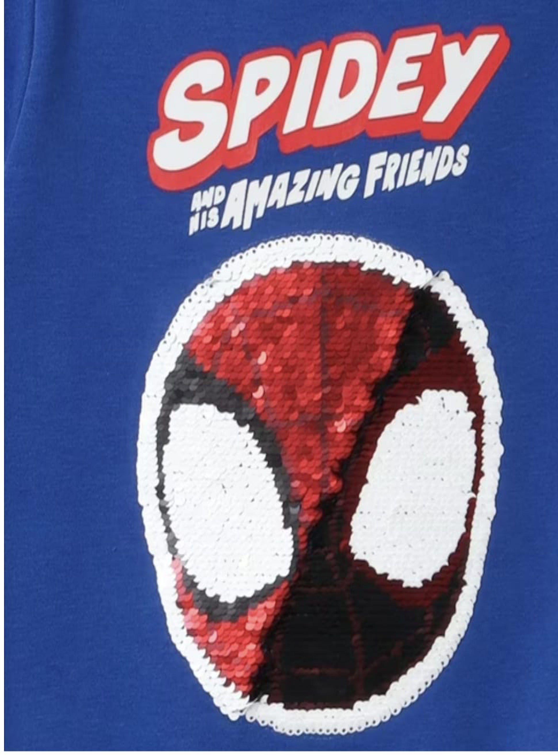 Poleron de niño talla 3 diseño Spiderman con lentejuelas-3