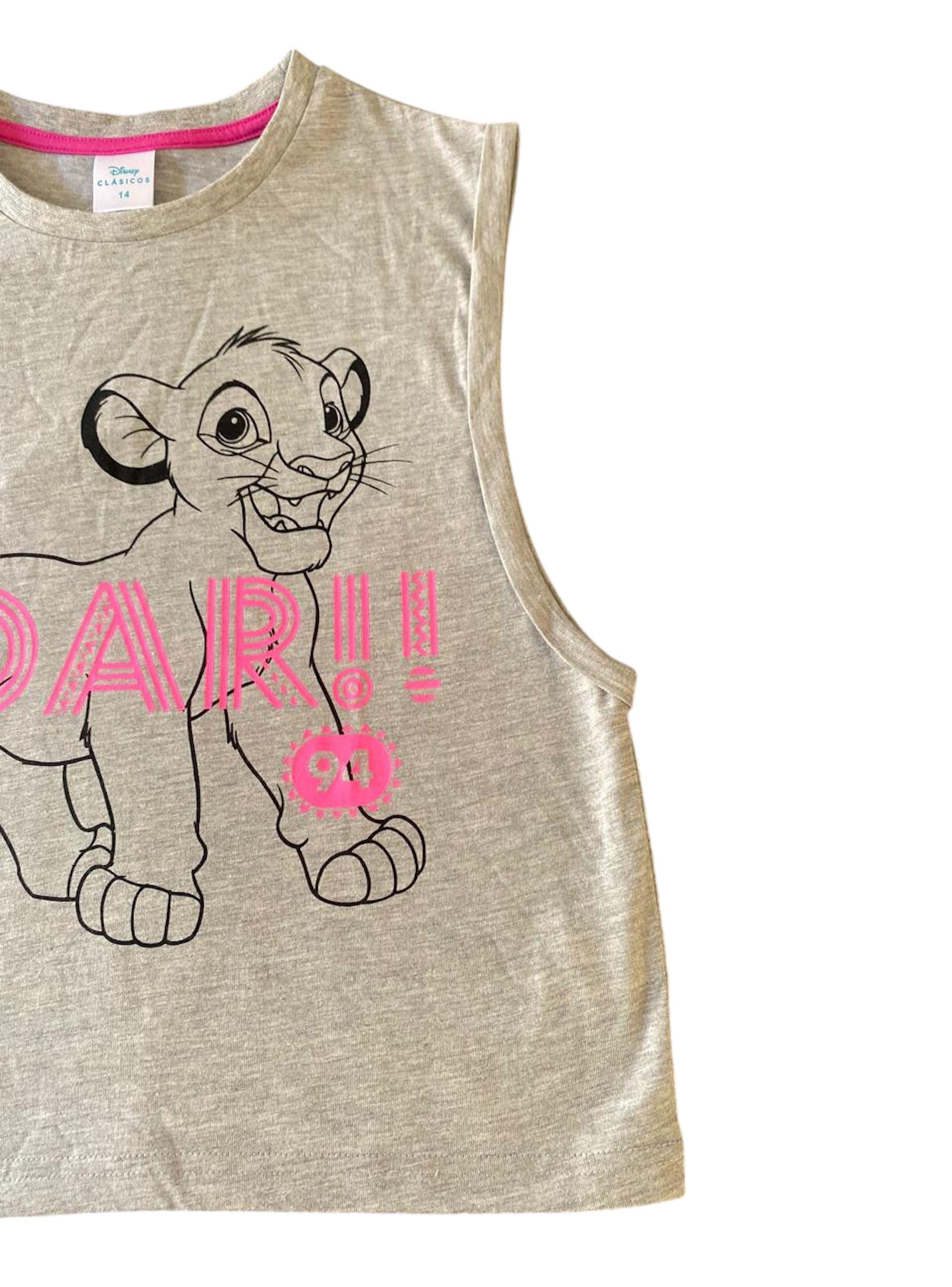 Polera de niña talla 14 diseño Rey León Disney-3