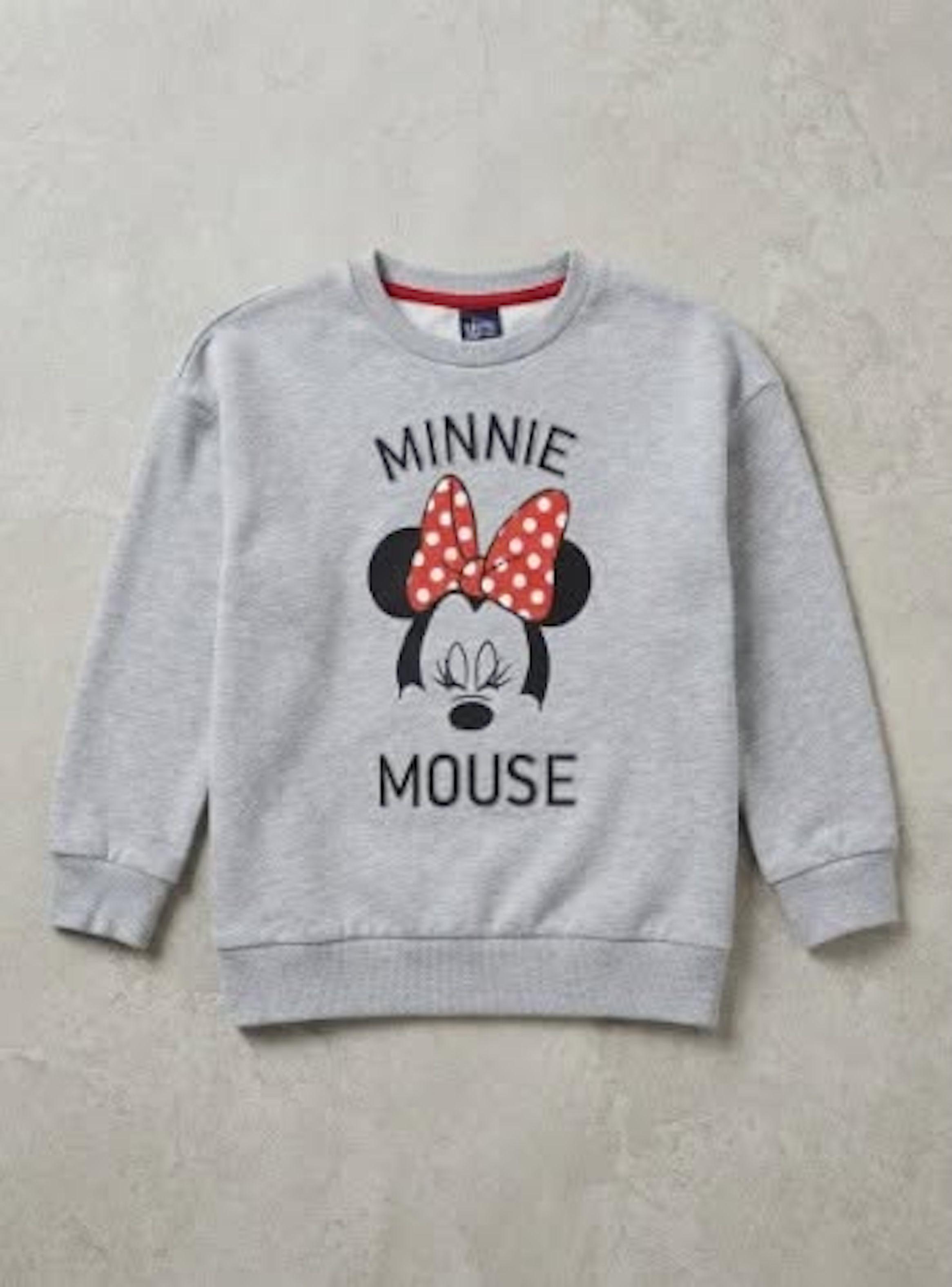 Poleron Minnie Mouse Talla 8 color gris Disney-1
