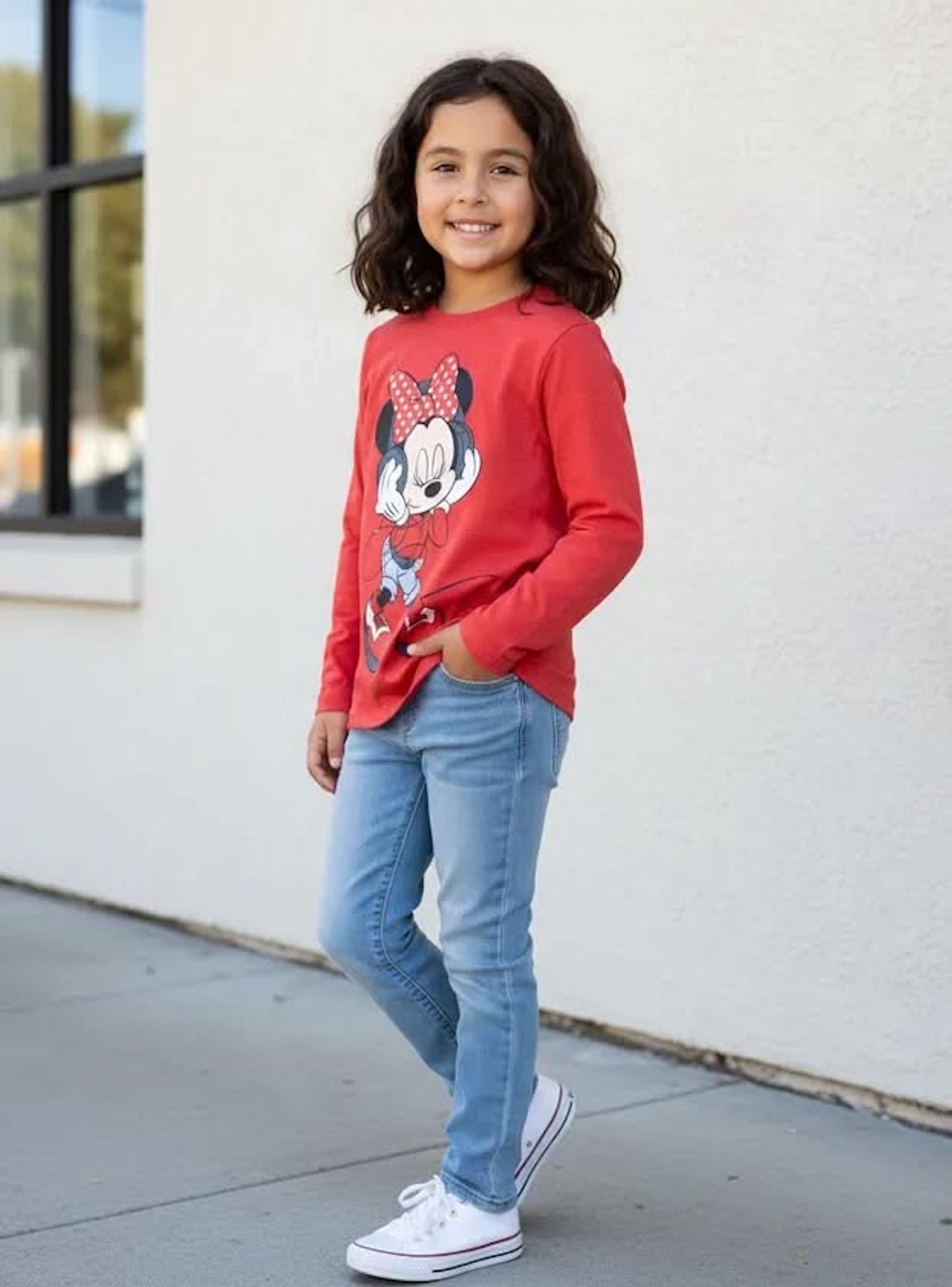 Polera Minnie Mouse Talla 8 manga larga-0