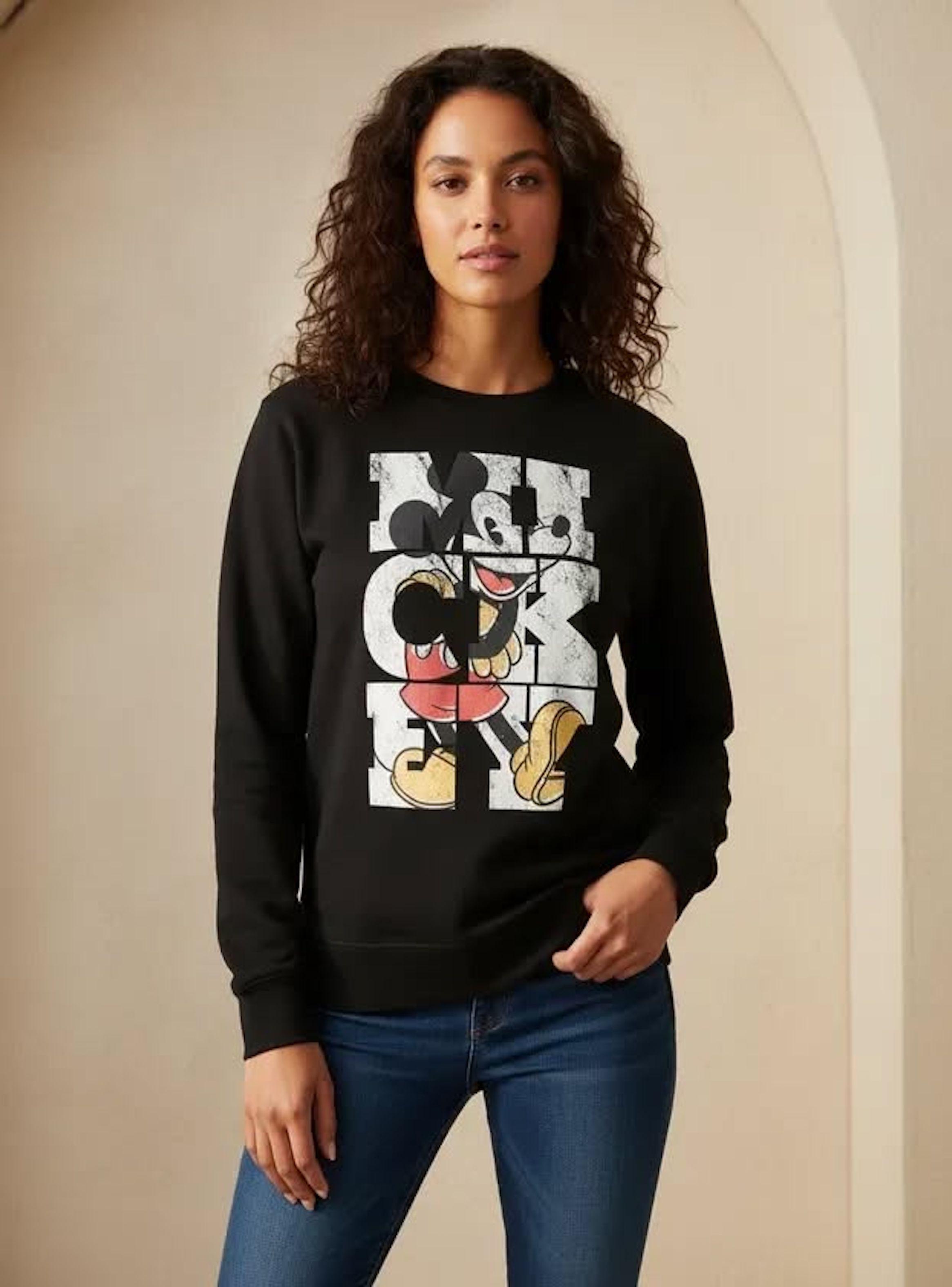 Poleron Mickey Mouse Talla L efecto desgastado Disney-0