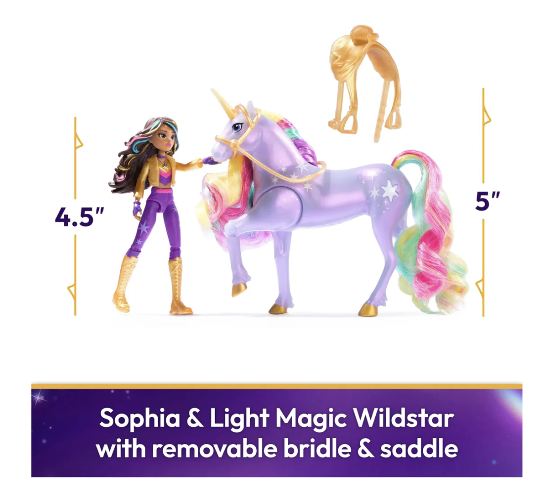 Muñeca Sophia con Unicornio con Luz de Unicorn Academy-2