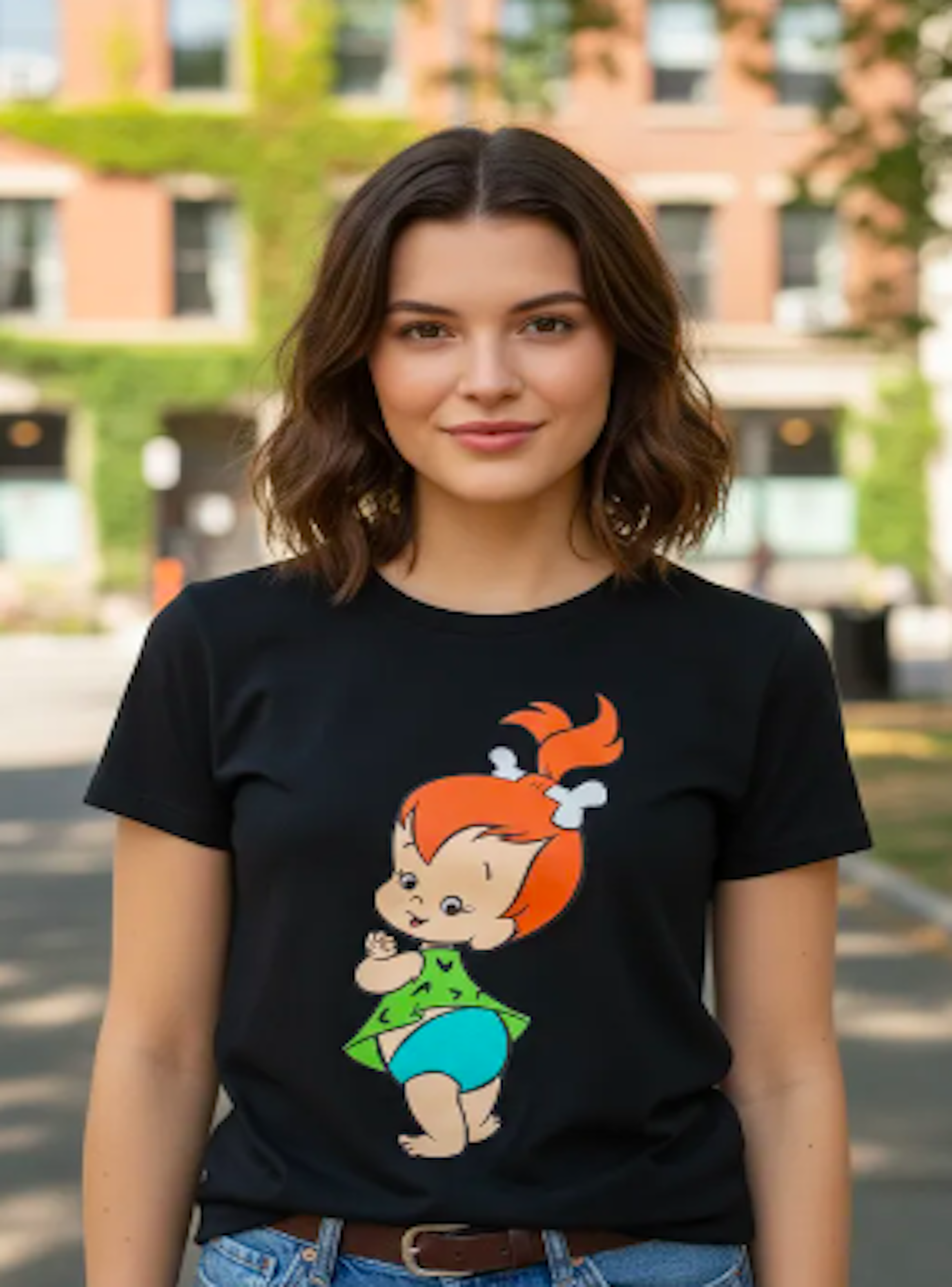 Polera de mujer talla L diseño Pebbles Picapiedras-3