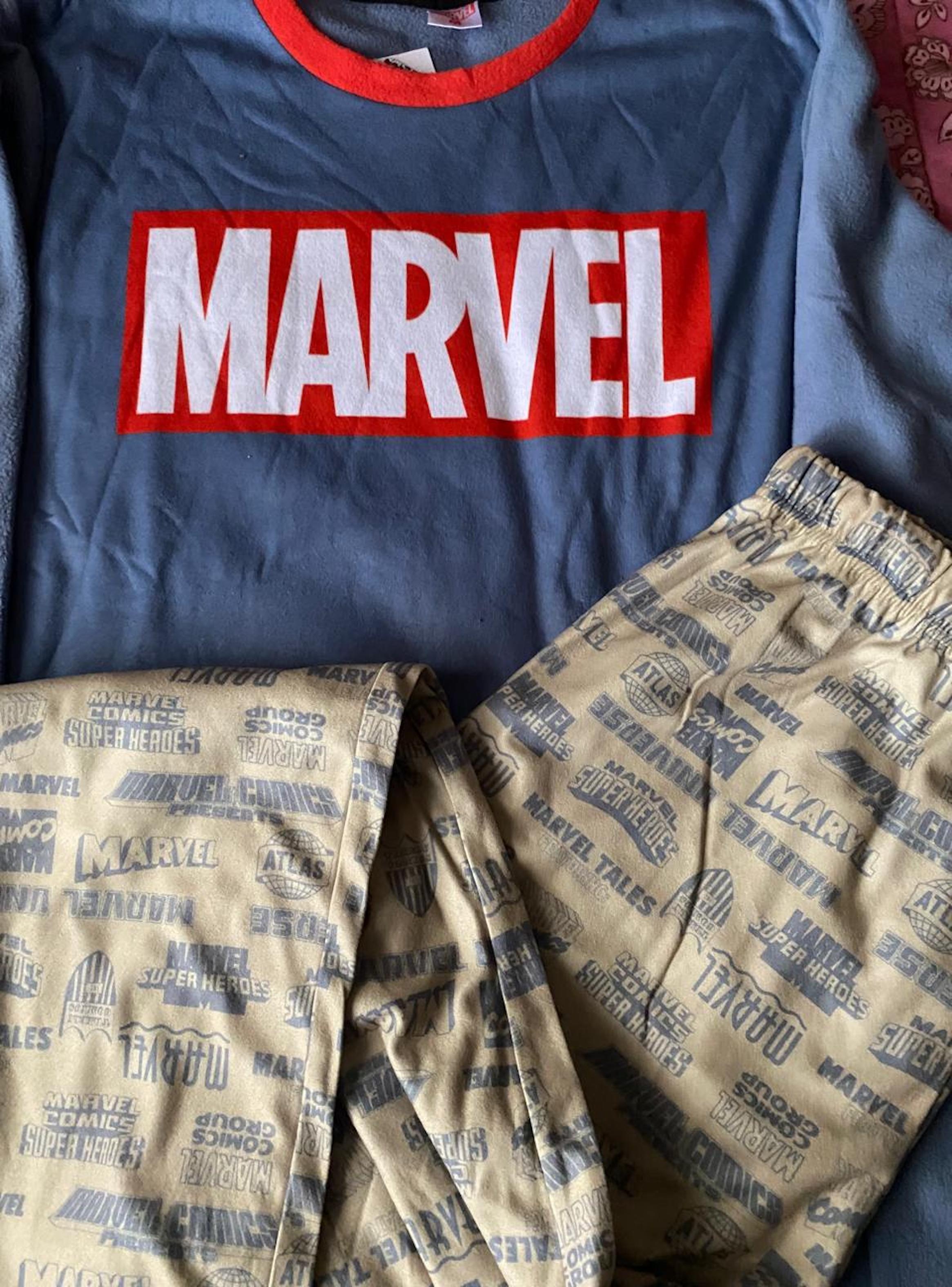 Pijama de hombre talla M micropolar diseño Marvel-2