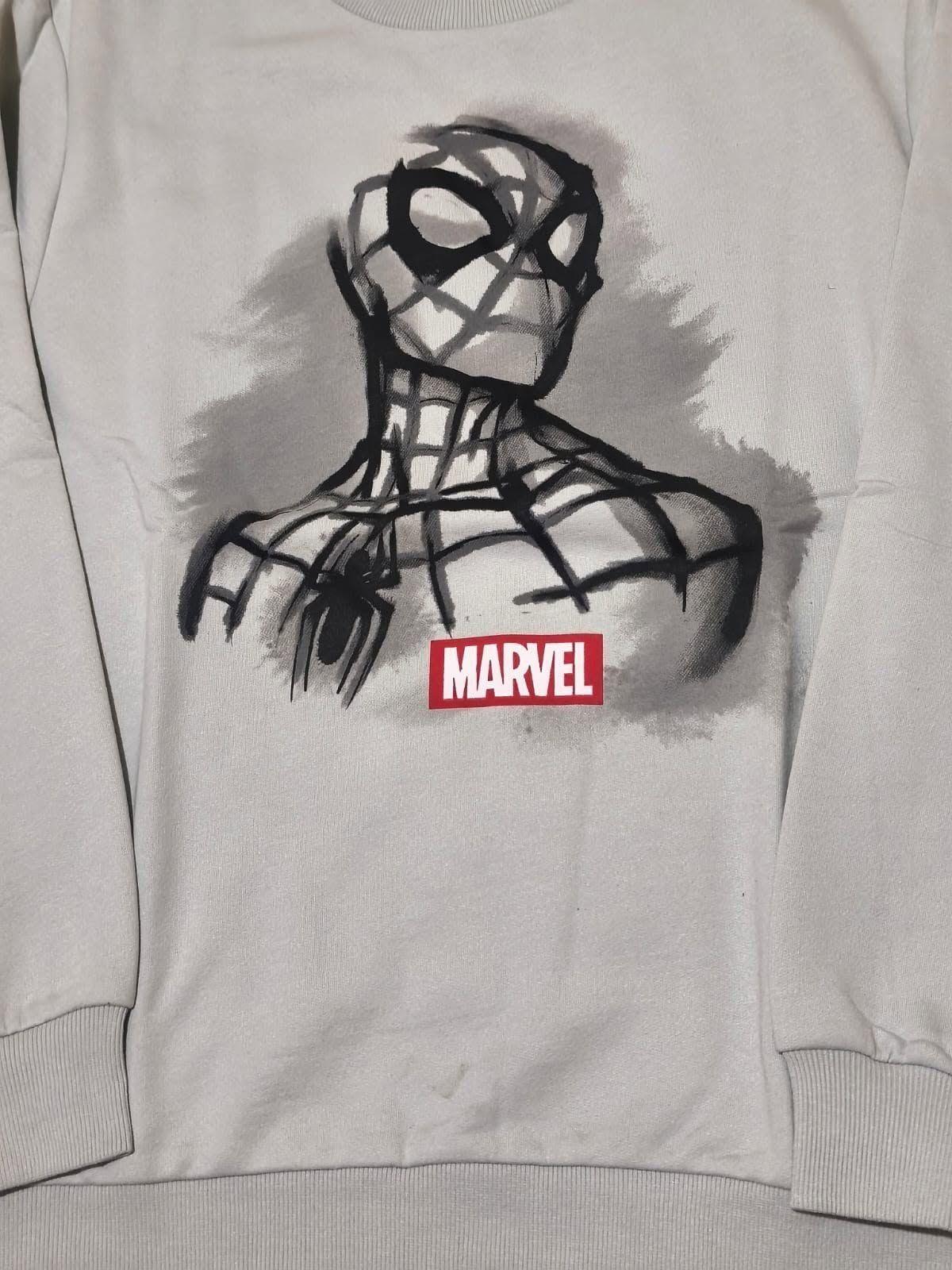 Poleron Spiderman talla 14 color verde grisaceo-3