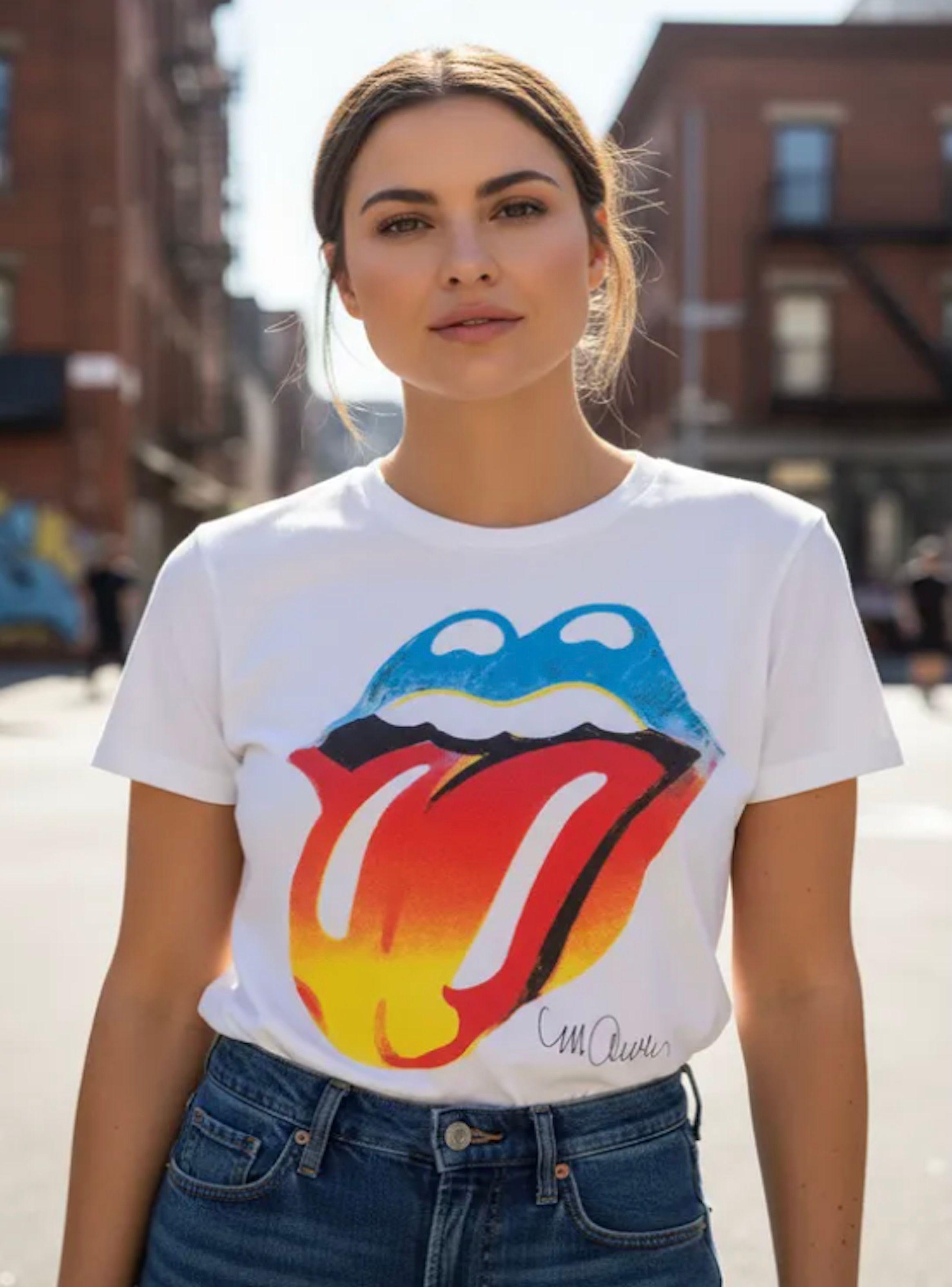 Polera de mujer talla S diseño Rolling Stones-0
