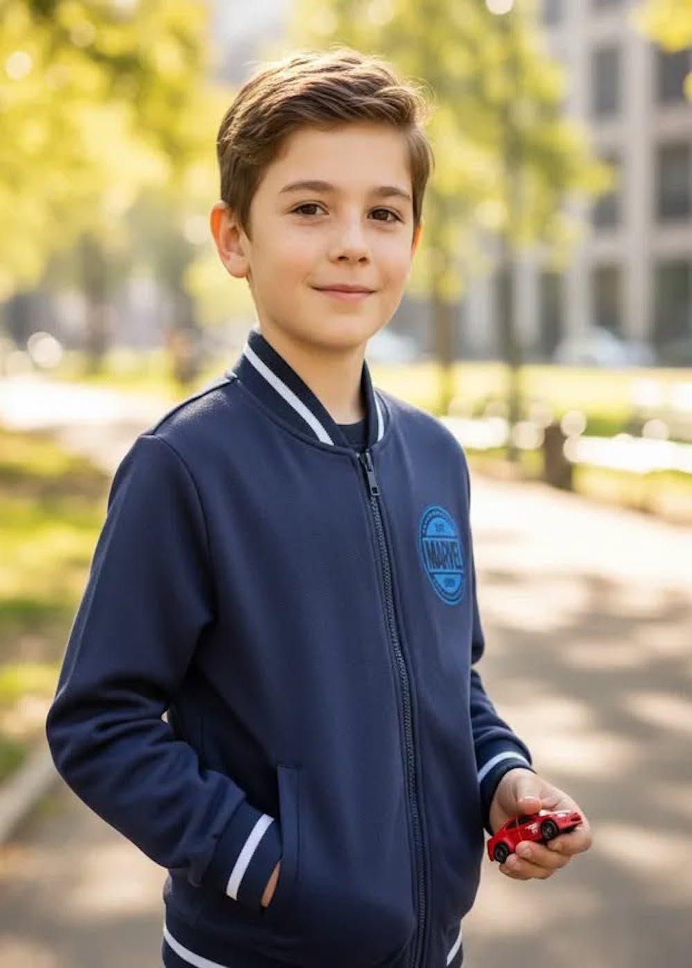 Poleron tipo chaqueta Spiderman Talla 8-0