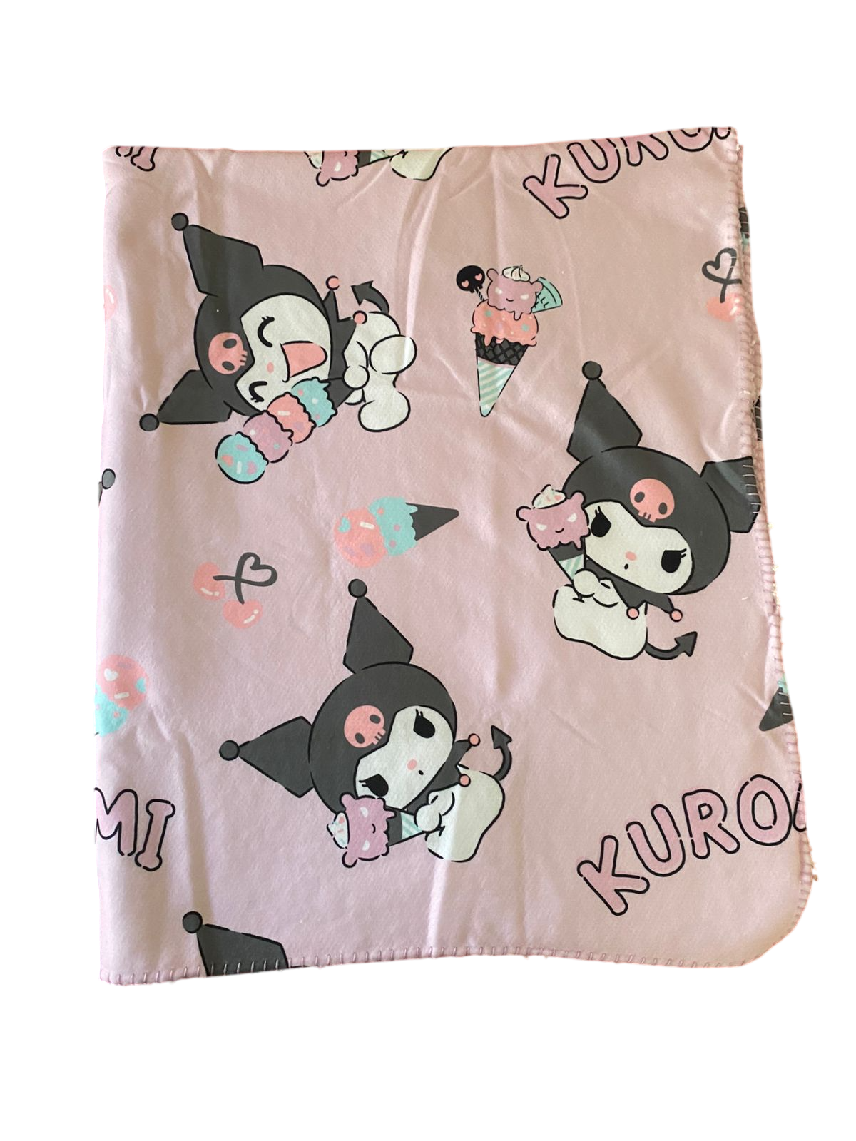 Manta de Polar con Sherpa Kuromi-1