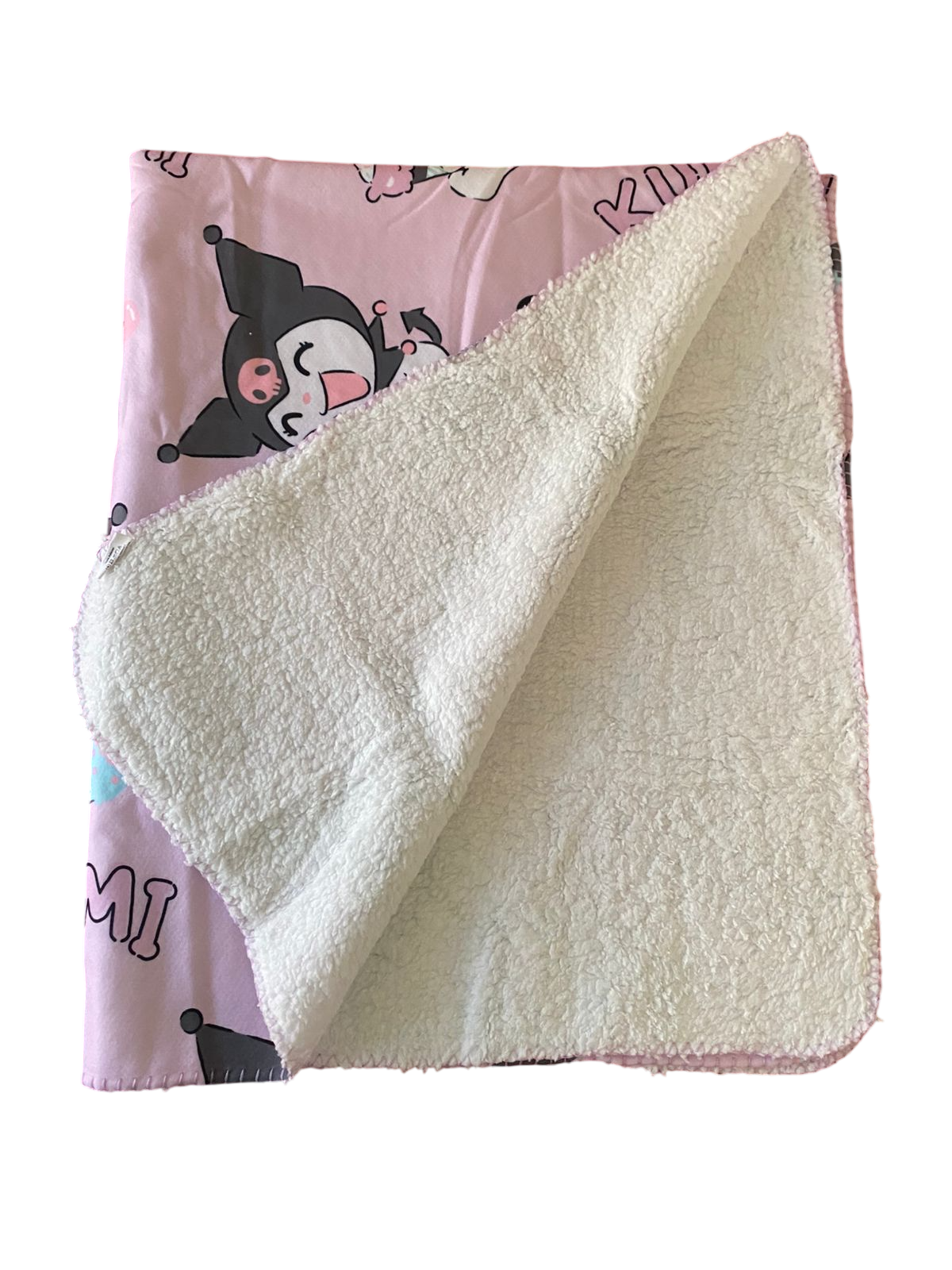 Manta de Polar con Sherpa Kuromi-2