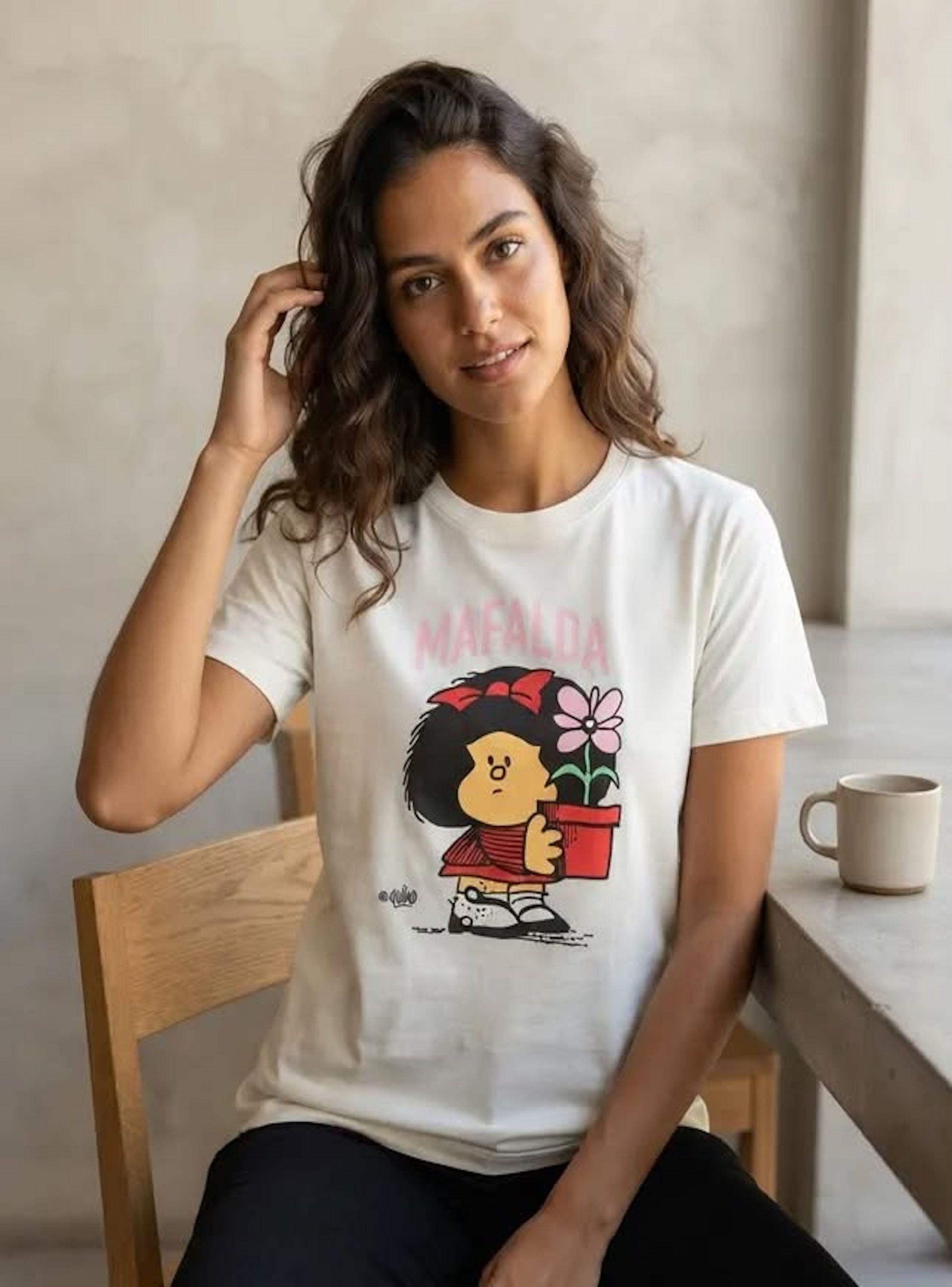 Polera Mafalda Talla S 100 algodon-0