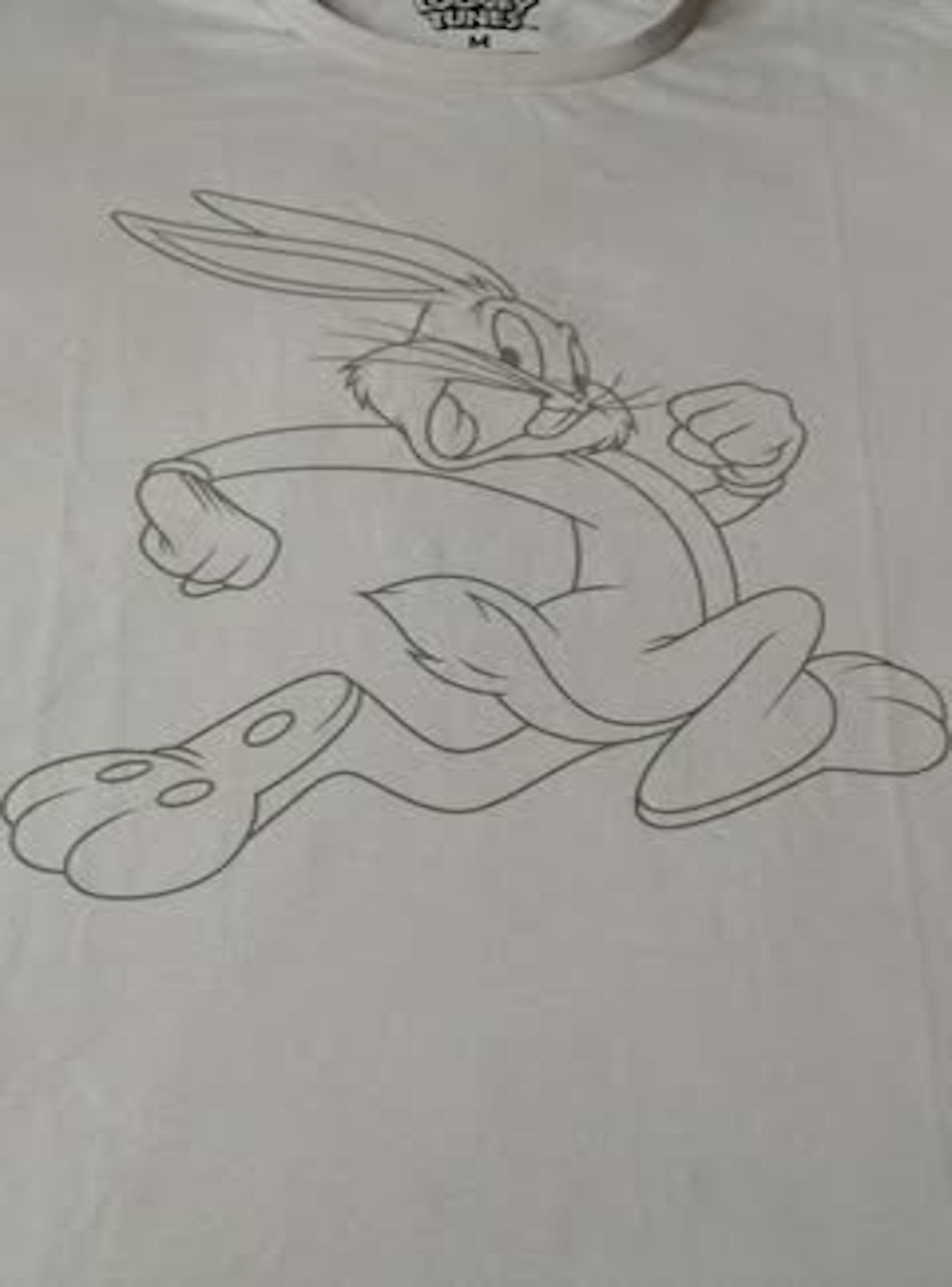 Polera de hombre talla M diseño Bugs Bunny Looney Tunes-2