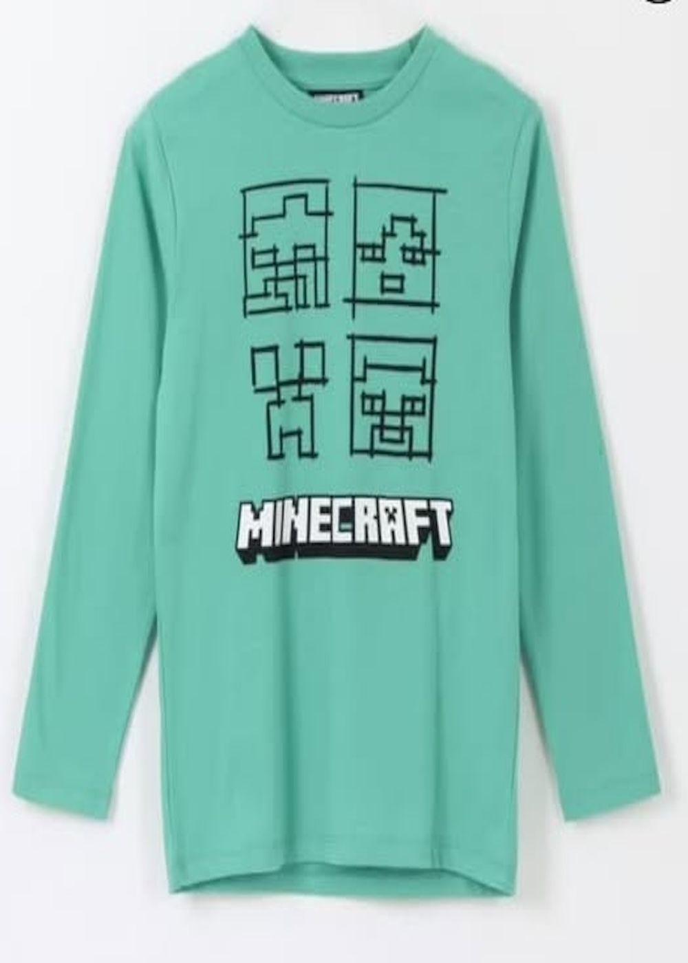 Polera Minecraft manga larga talla 8-1