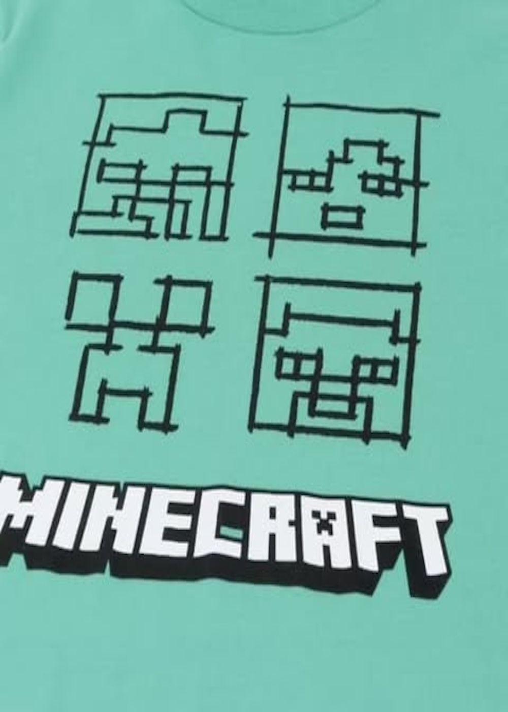 Polera Minecraft manga larga talla 8-3