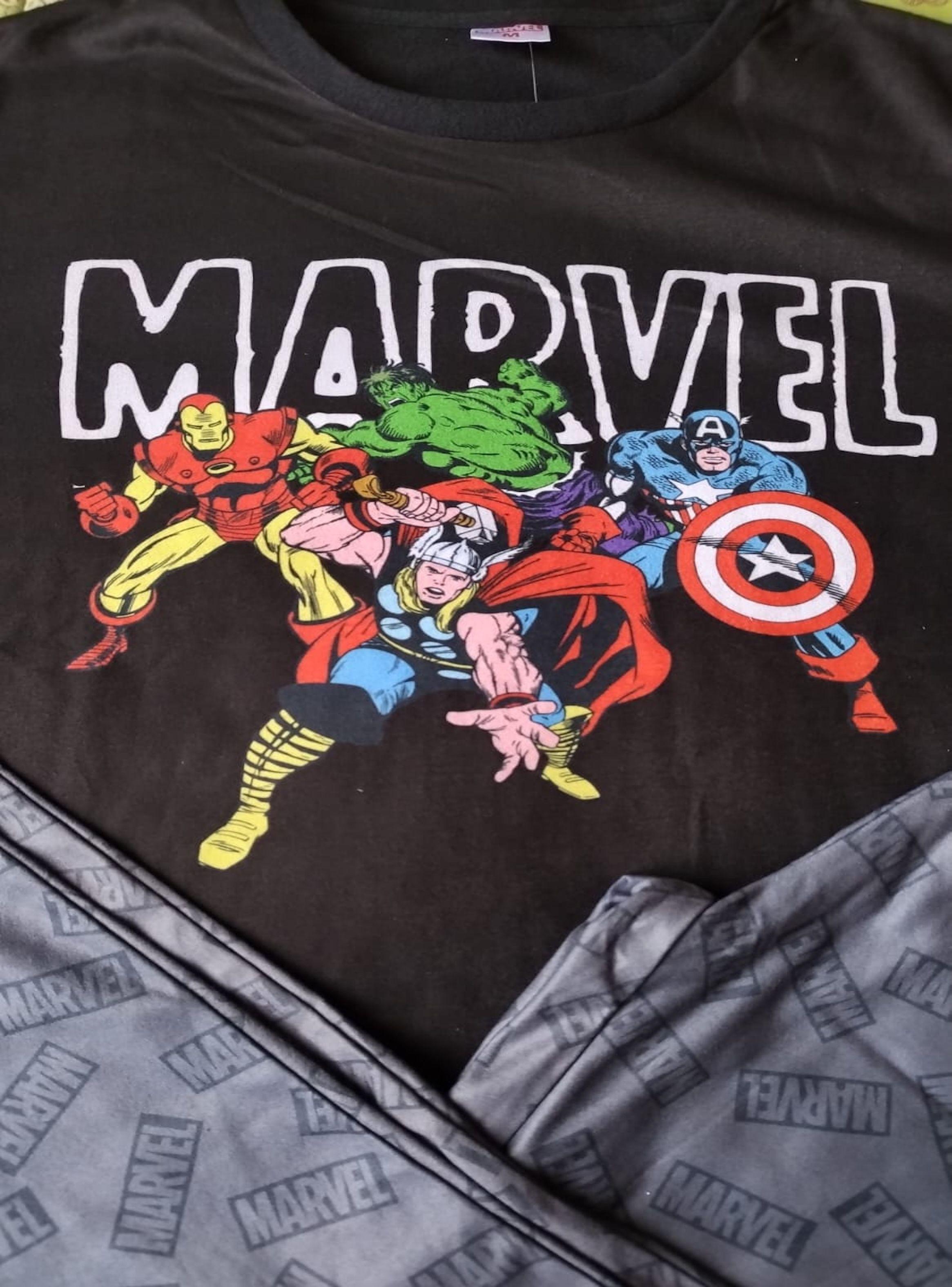 Pijama Marvel de hombre talla M tela Micropolar-2