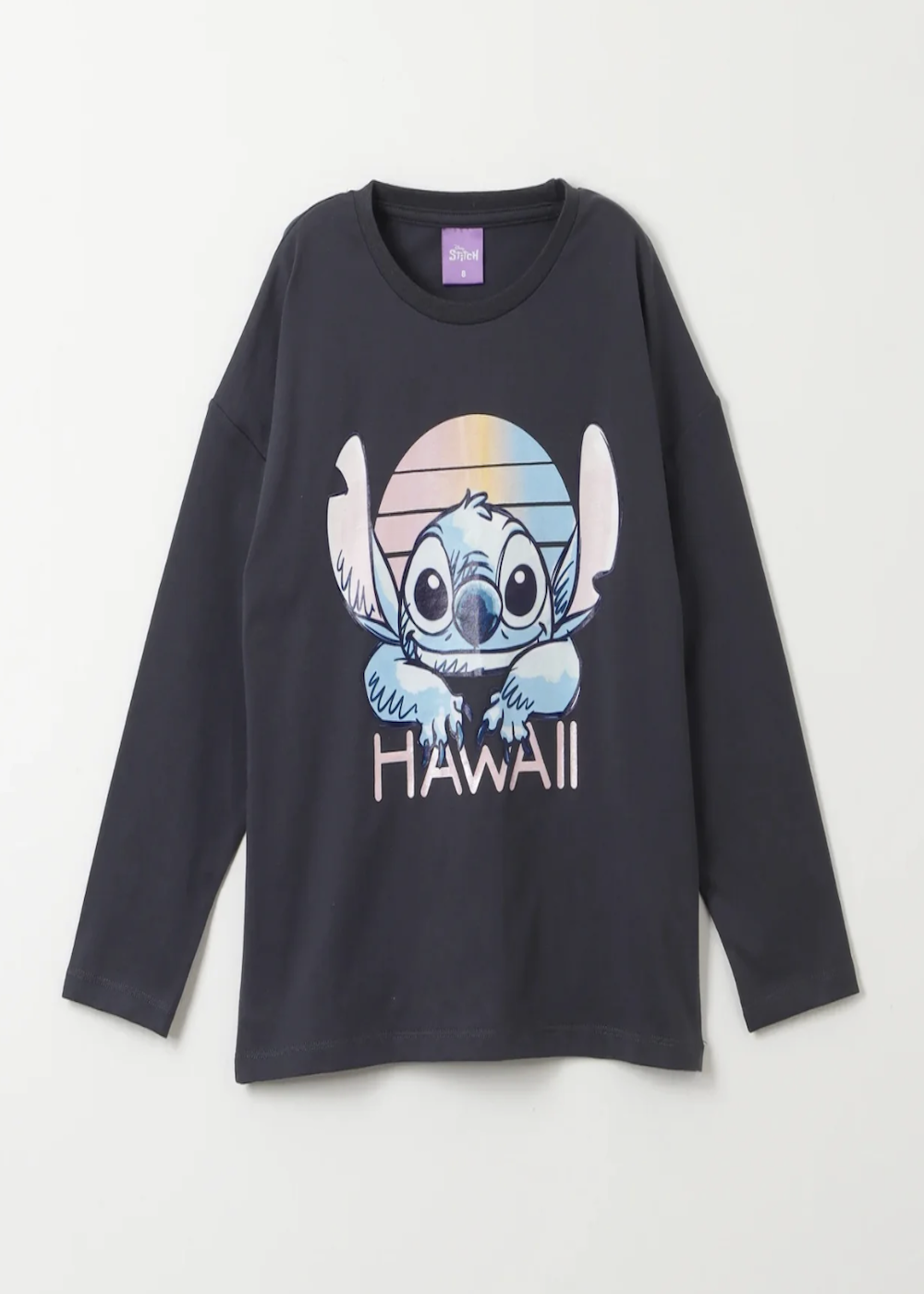 Polera Stitch manga larga talla 8 dise o Hawaii-1