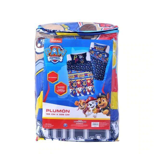 Plumón Cubrecama Infantil Reversible 1.5 Plazas Paw Patrol-1