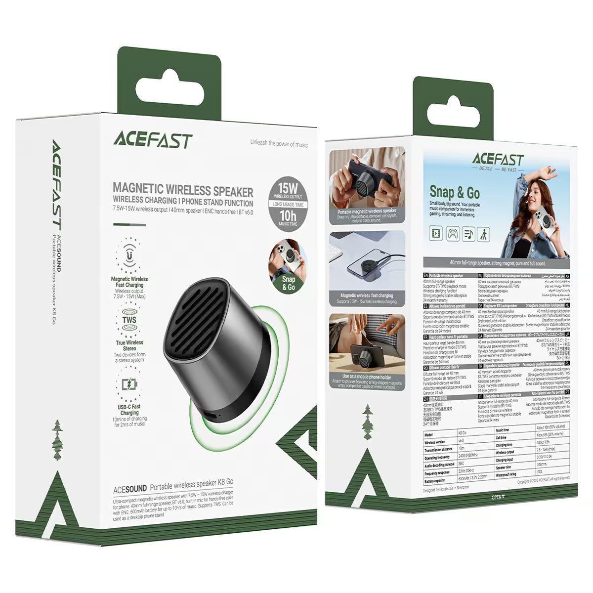 Parlante Acefast K8 - Negro-4