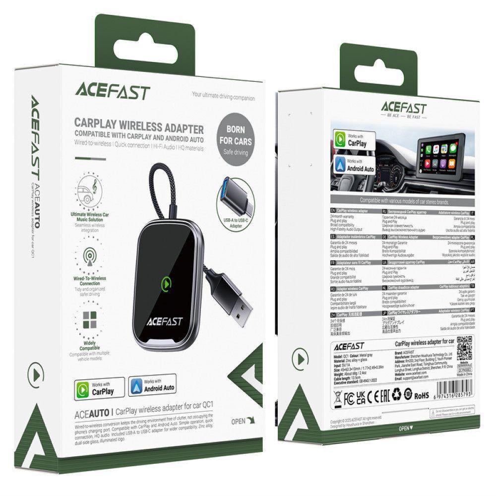 Adaptador CarPlay Acefast QC1 - Gris metálico-4