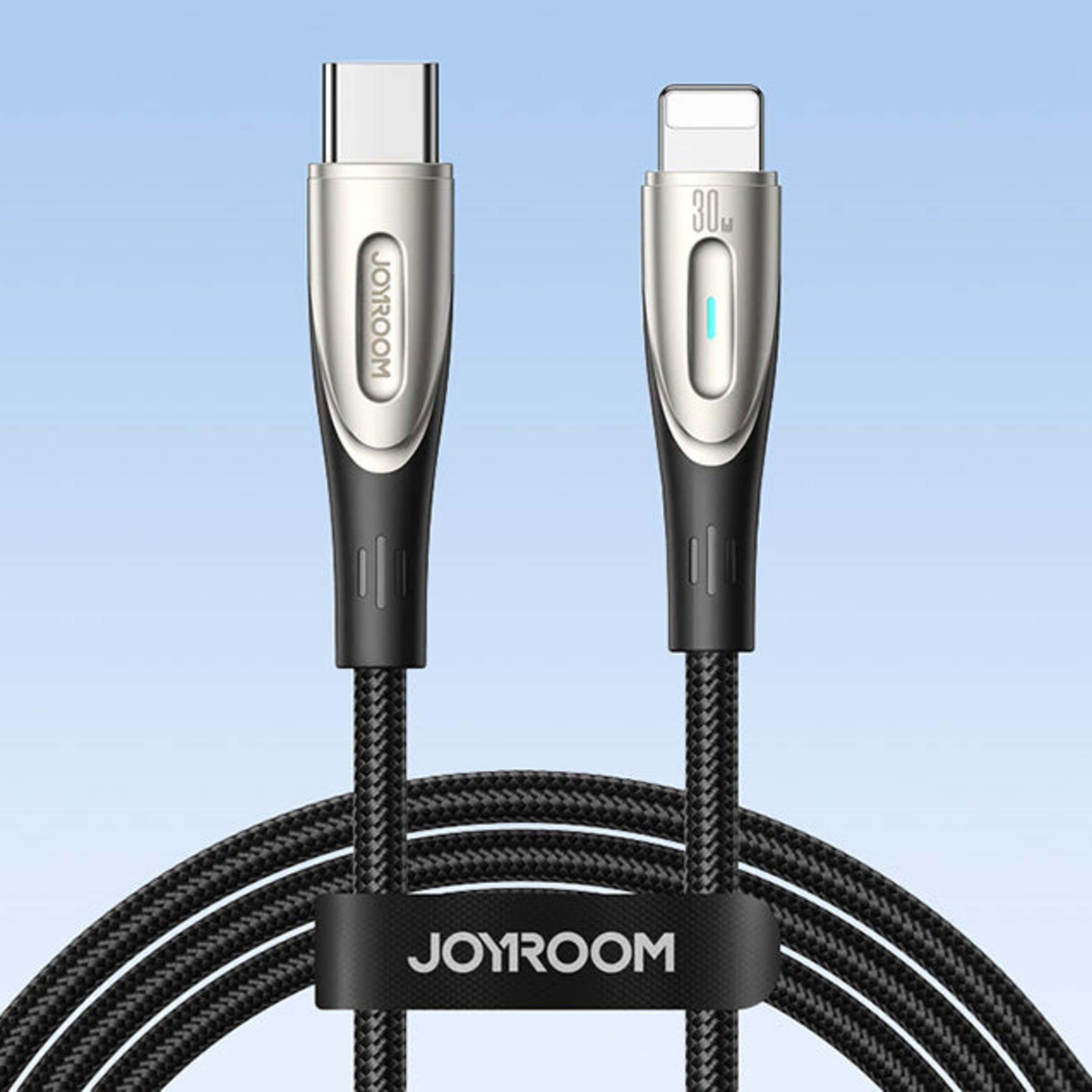 Cable USB-C a Lightning 30W Carga Rápida 1.2 m Compatible iPhone (Negro) - JOYROOM-2