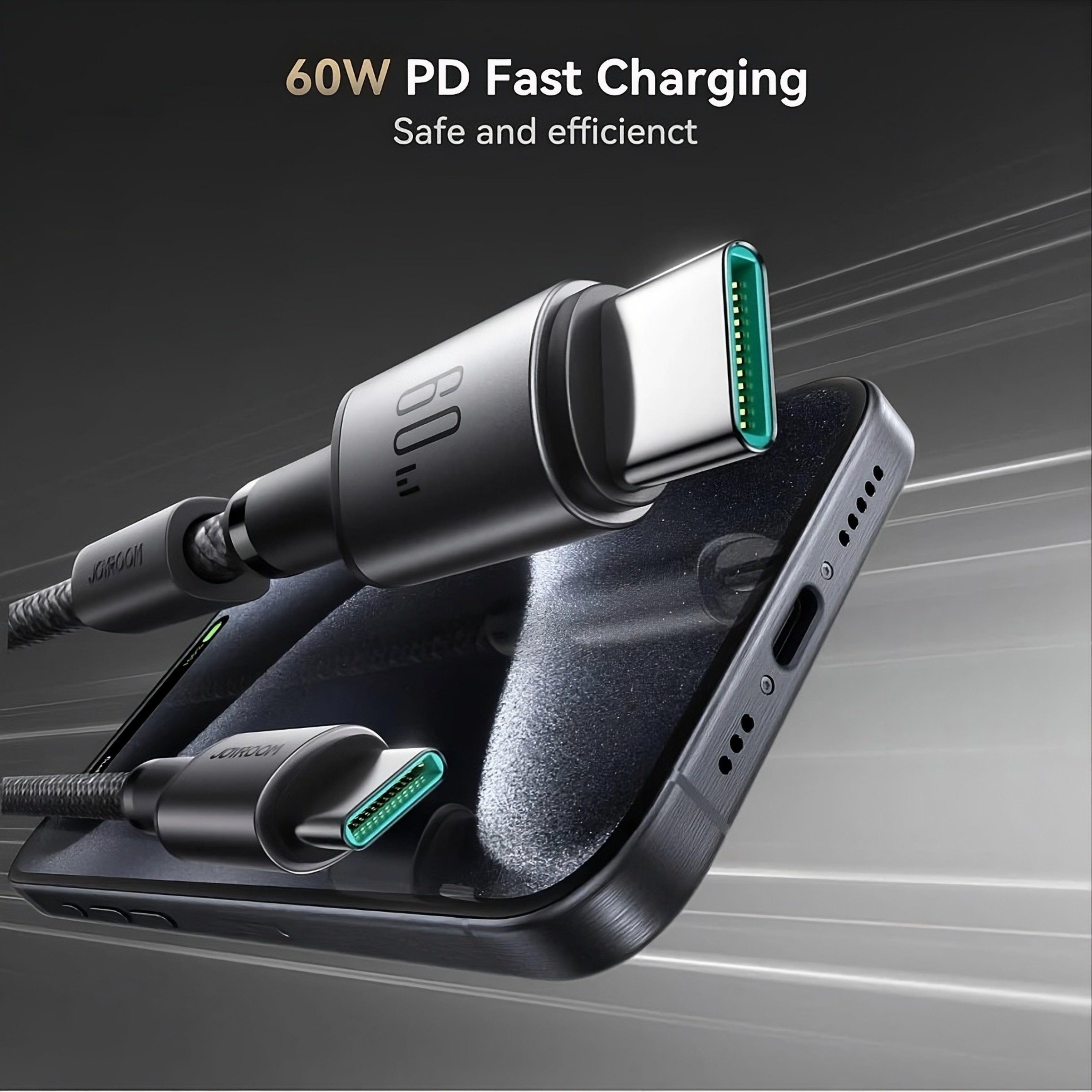 Cable USB-C a USB-C 60W Carga Rápida con Soporte Magnético (Negro) - JOYROOM-3