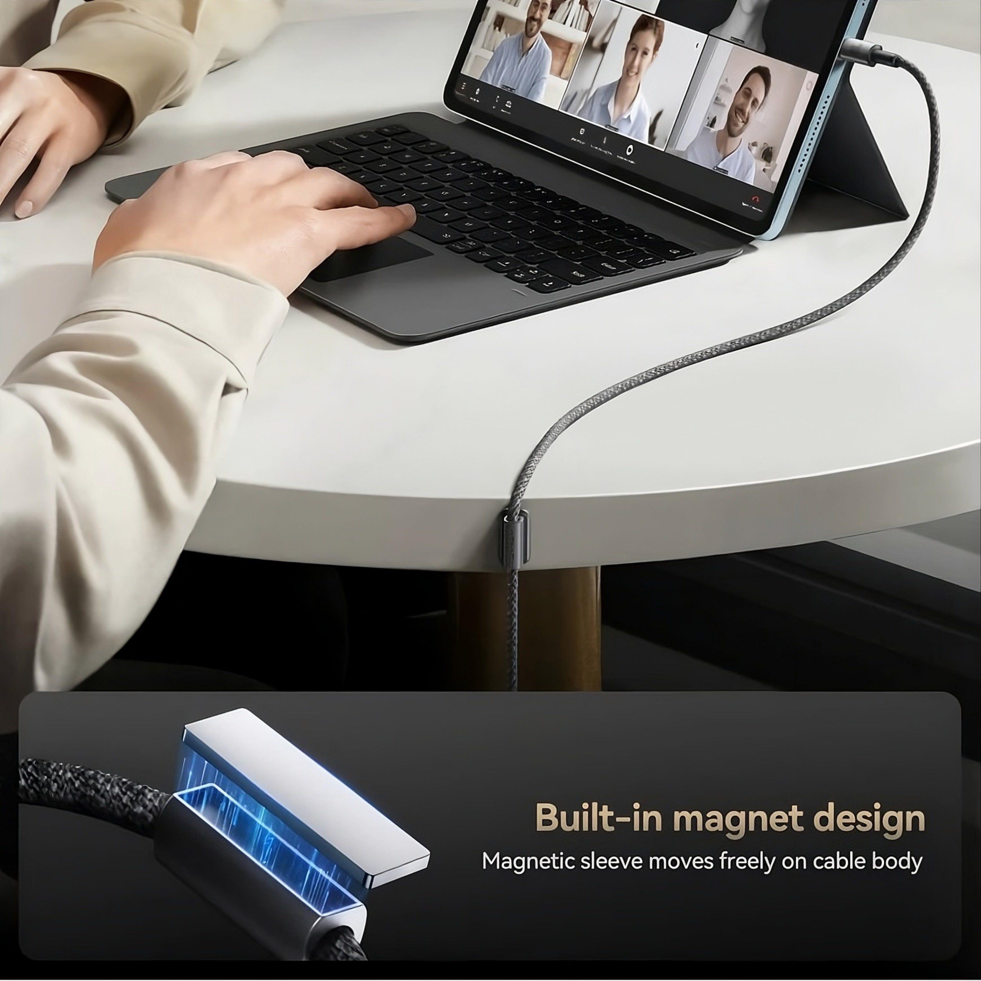 Cable USB-C a USB-C 60W Carga Rápida con Soporte Magnético (Negro) - JOYROOM-4