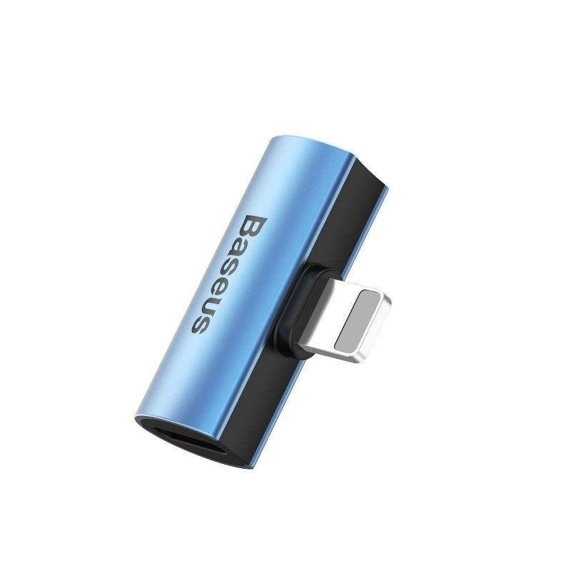 Adaptador Lightning a Jack 3.5 mm + Carga (Negro) - Baseus-0