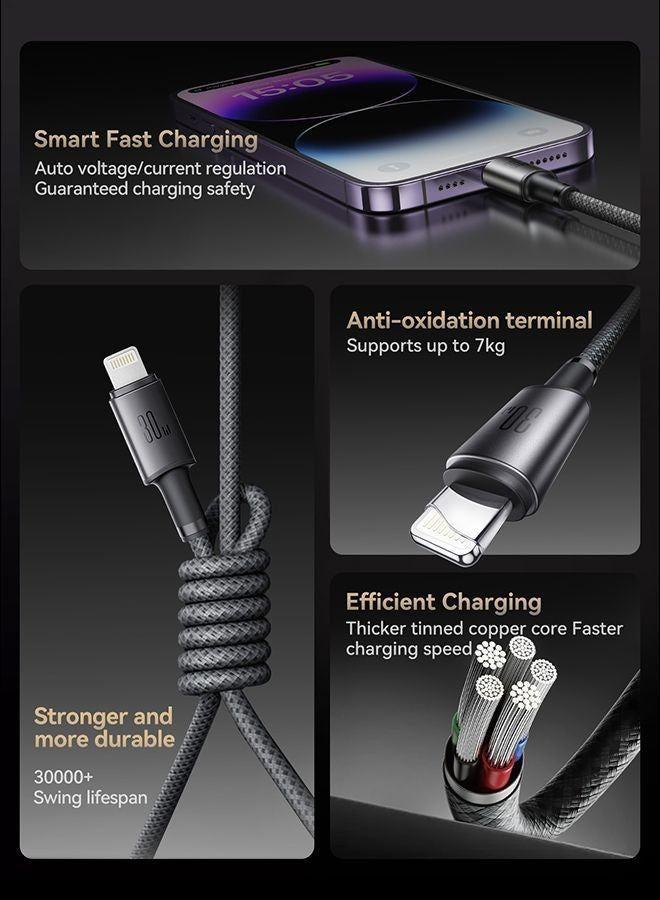Cable USB-C a Lightning 30W Carga Rápida 1.2 m con Soporte (Gris) - JOYROOM-4