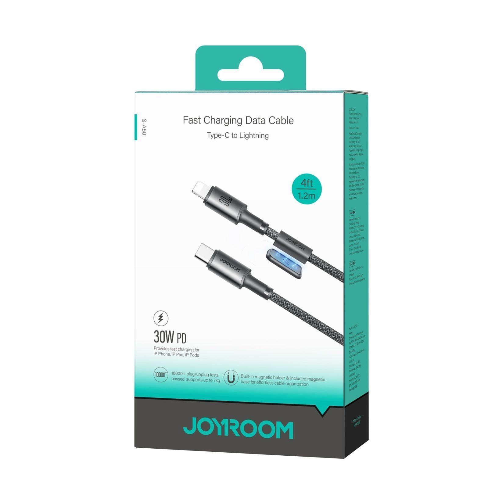 Cable USB-C a Lightning 30W Carga Rápida 1.2 m con Soporte (Gris) - JOYROOM-5