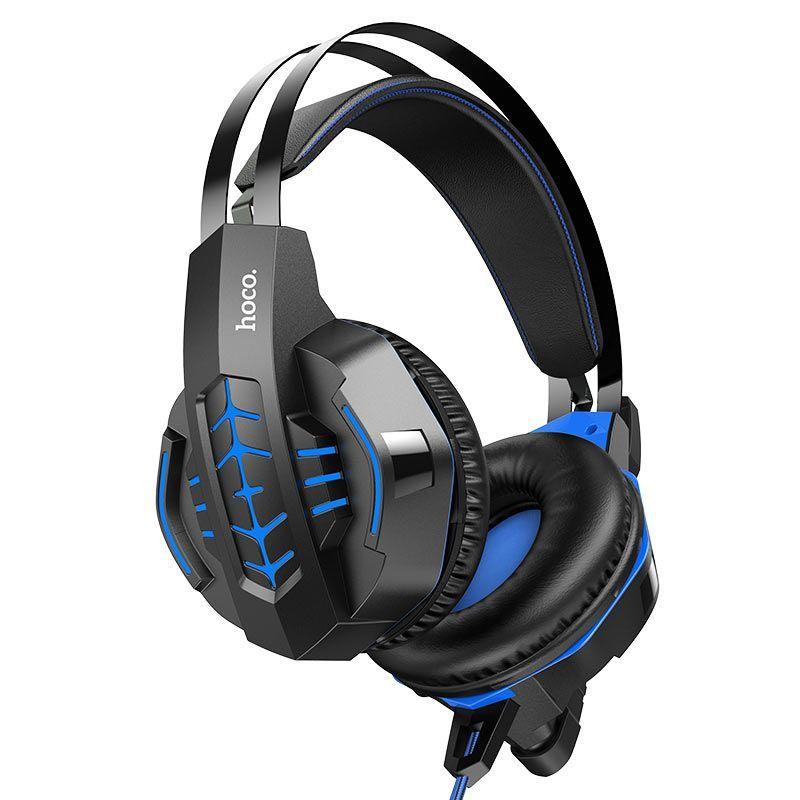 Auriculares Gaming Cool Tour con Micrófono y LED (Rojo) - Hoco-0