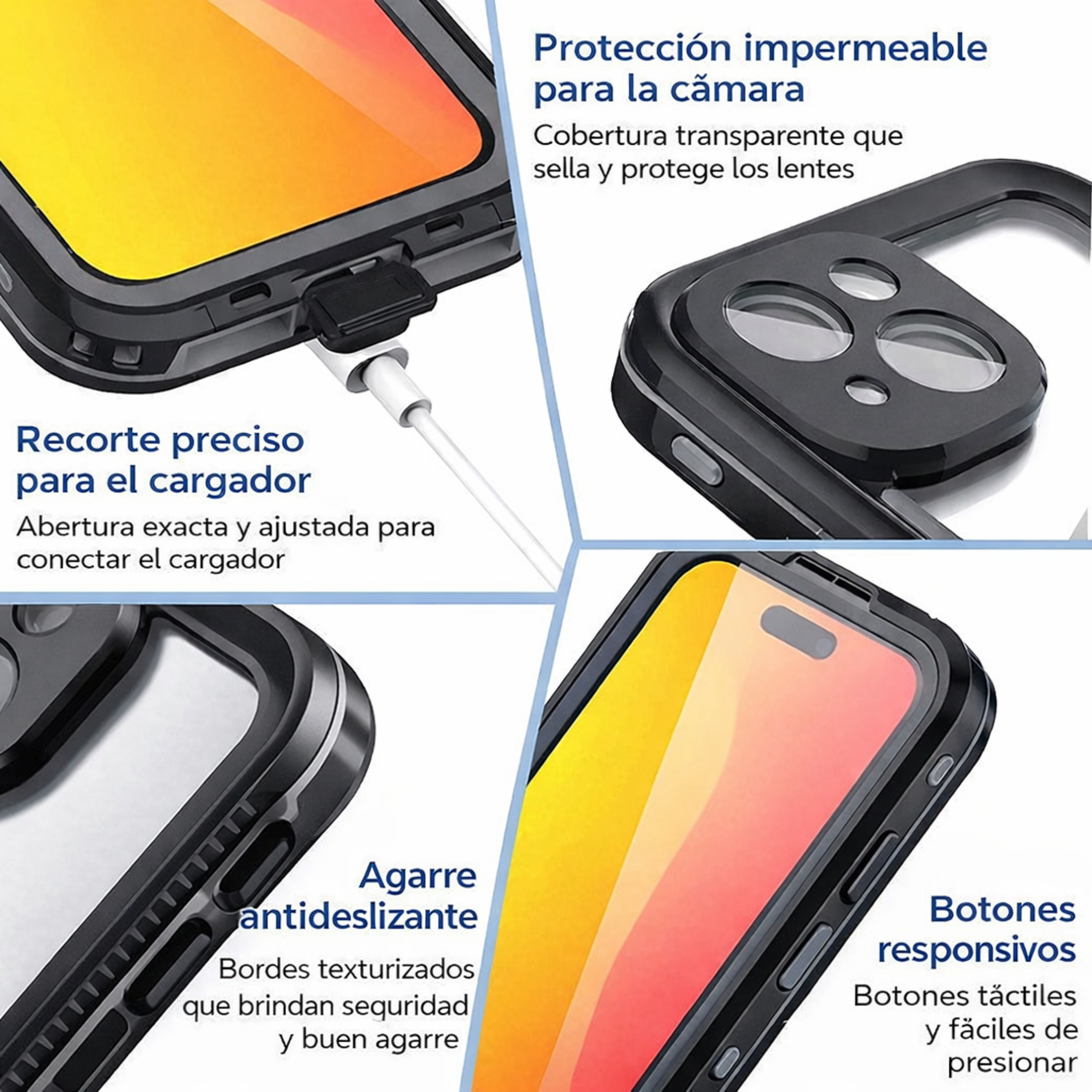 Carcasa Impermeable con MagSafe IPhone 16 (Negro) - SmartMob-5
