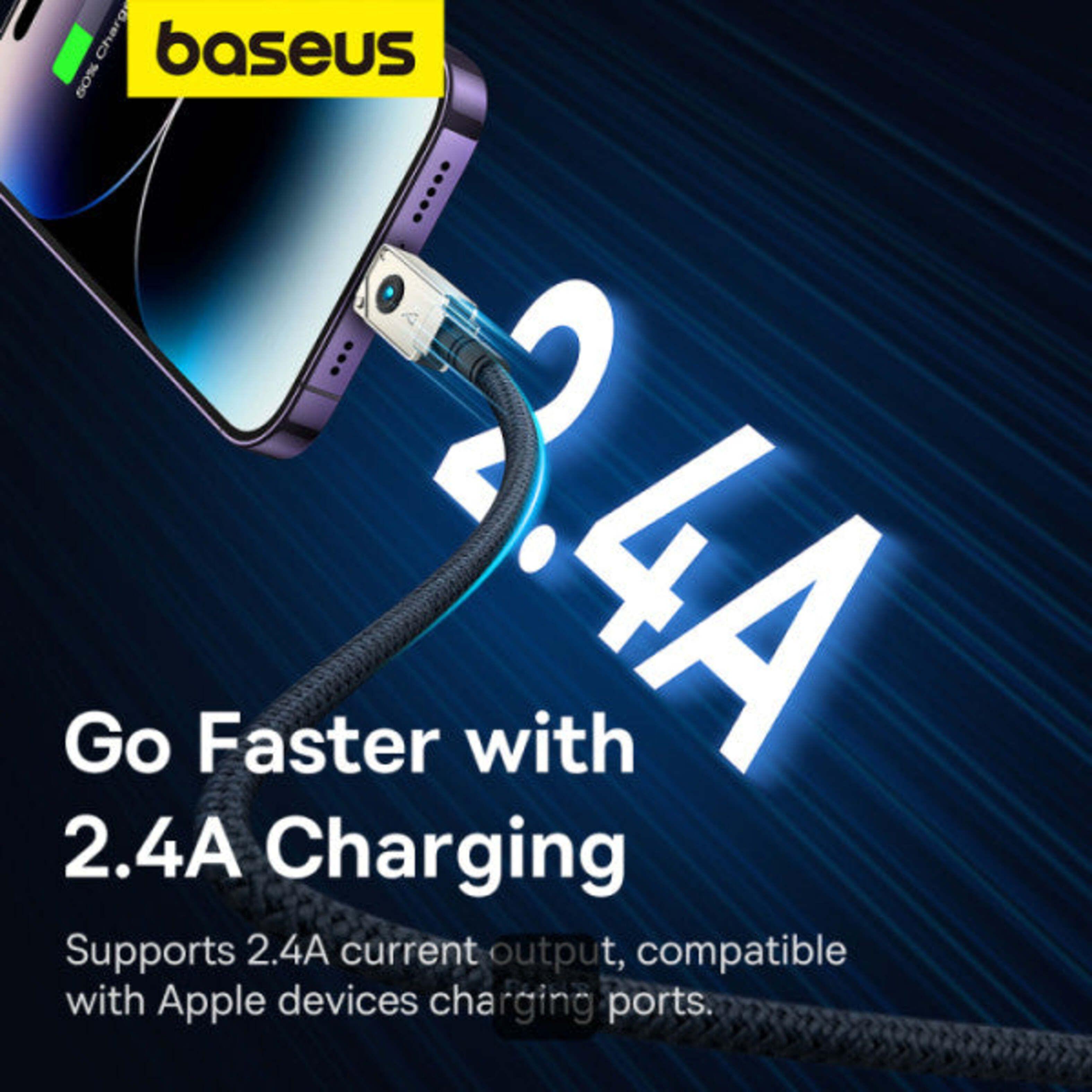 Cable USB-A a Lightning 1 m Ultra Resistente Irrompible Series (Gris) - Baseus-2
