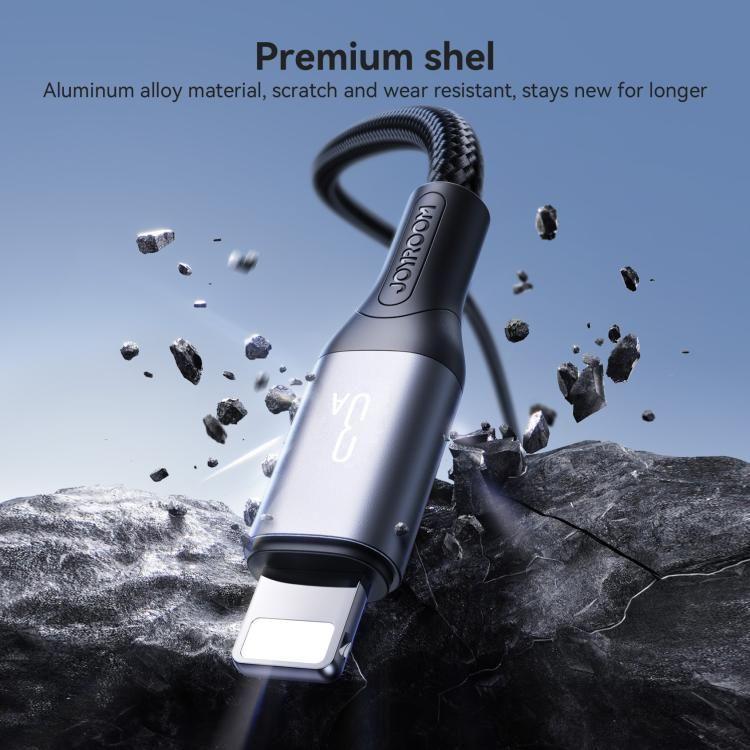 Cable USB-A a Lightning 30W Carga Rápida 1 m Negro (Negro) - JoyRoom-3