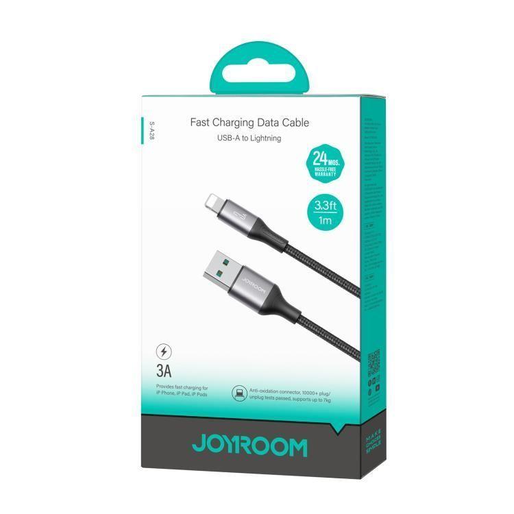 Cable USB-A a Lightning 30W Carga Rápida 1 m Negro (Negro) - JoyRoom-4