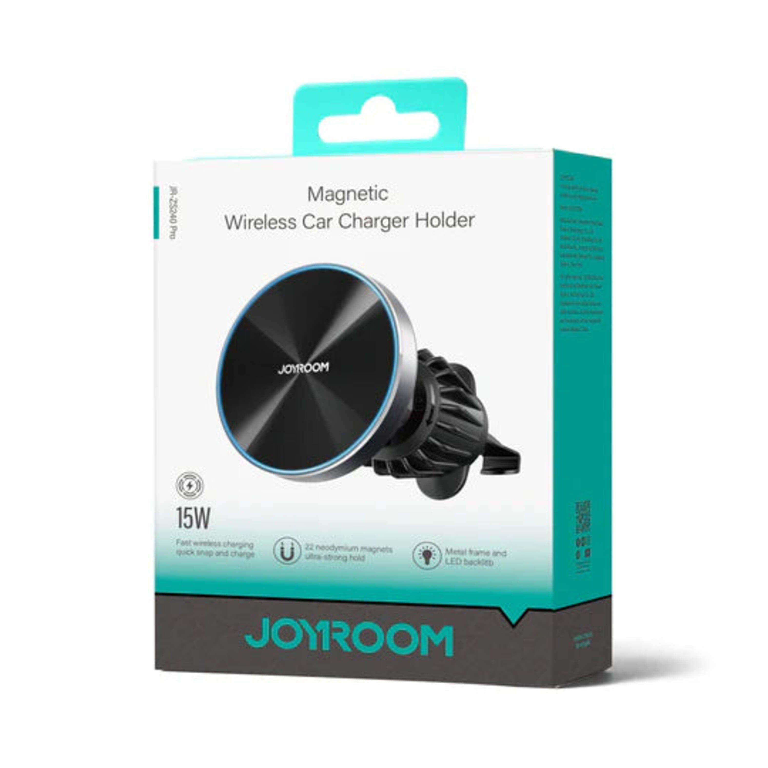 Soporte Magnético para Auto con Carga Inalámbrica 15W (Negro) - JOYROOM-1