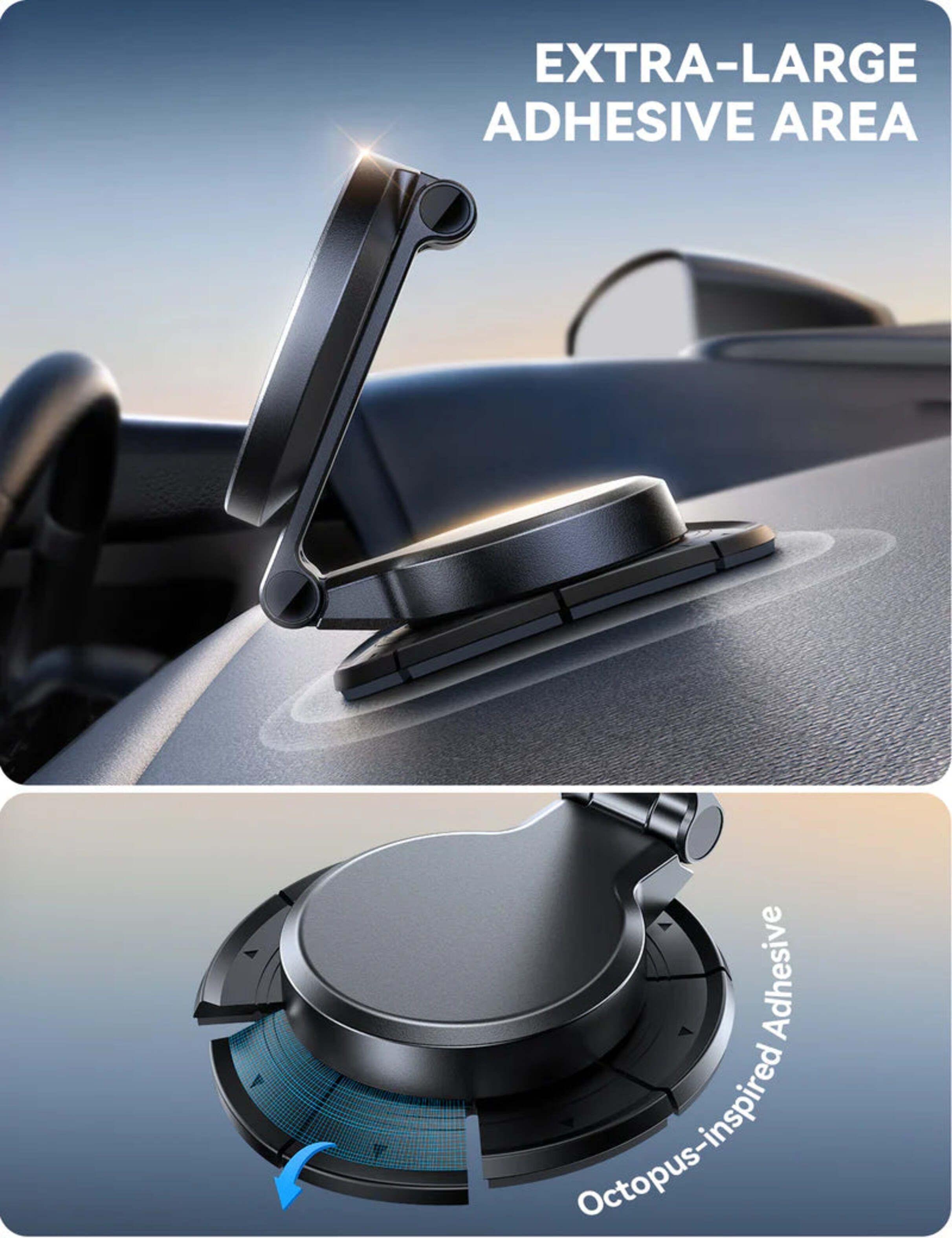 Soporte Magnético para Auto Plegable 360° con Carga Inalámbrica 15W (Negro) - JOYROOM-2