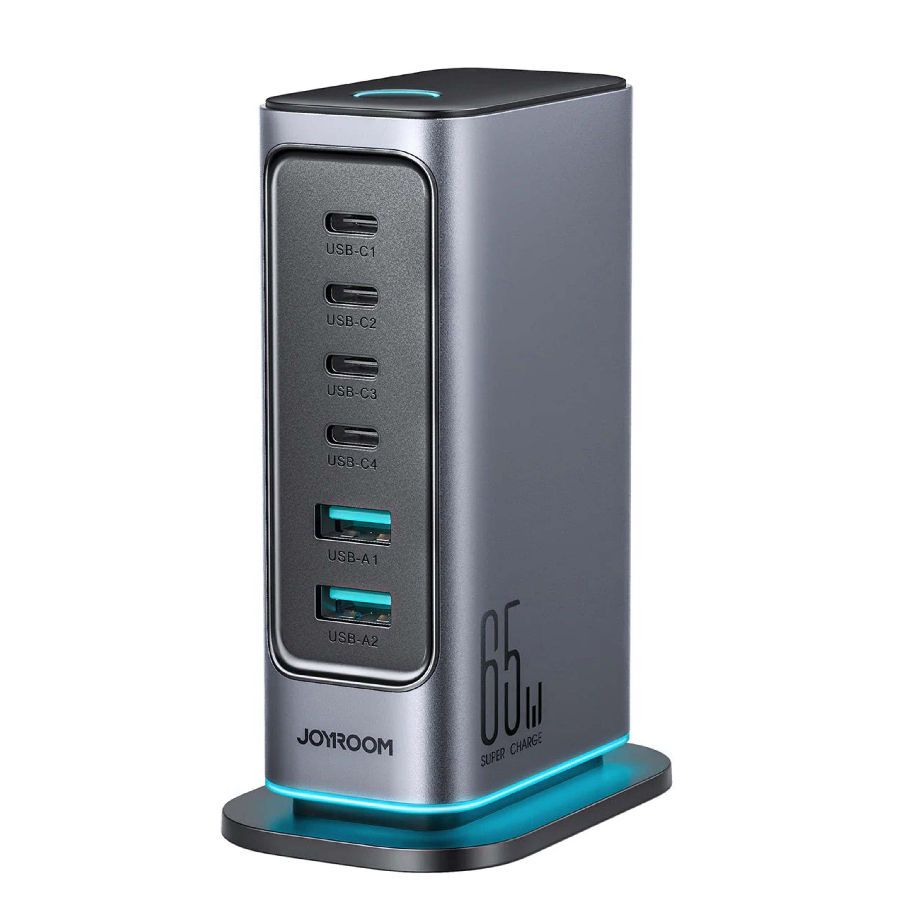 Estación de Carga 6 Puertos 65W (3 USB-C + 2 USB) (Gris) - JOYROOM-0