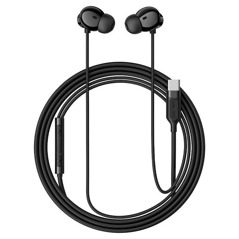 Audífonos alámbricos Acefast L10 - Negro-2
