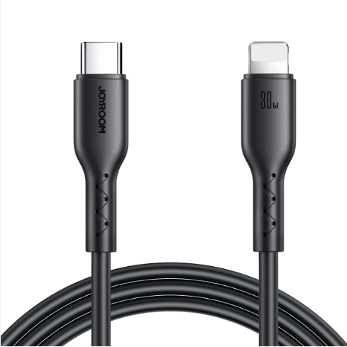 Cable USB-C a Lightning 30W Carga Rápida 1 m Negro (Negro) - JOYROOM-0